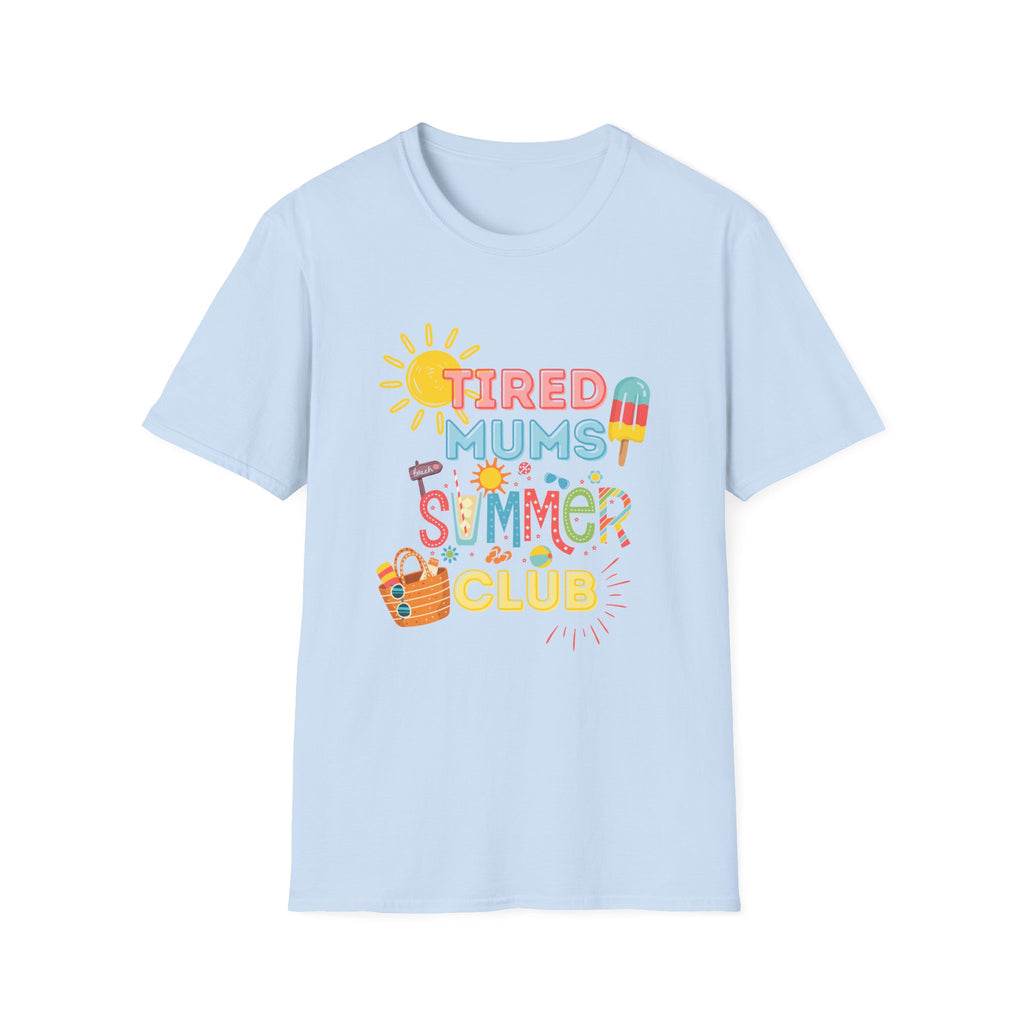 Tired Mums Summer Club T-Shirt | Cute Sunny Popsicle Design