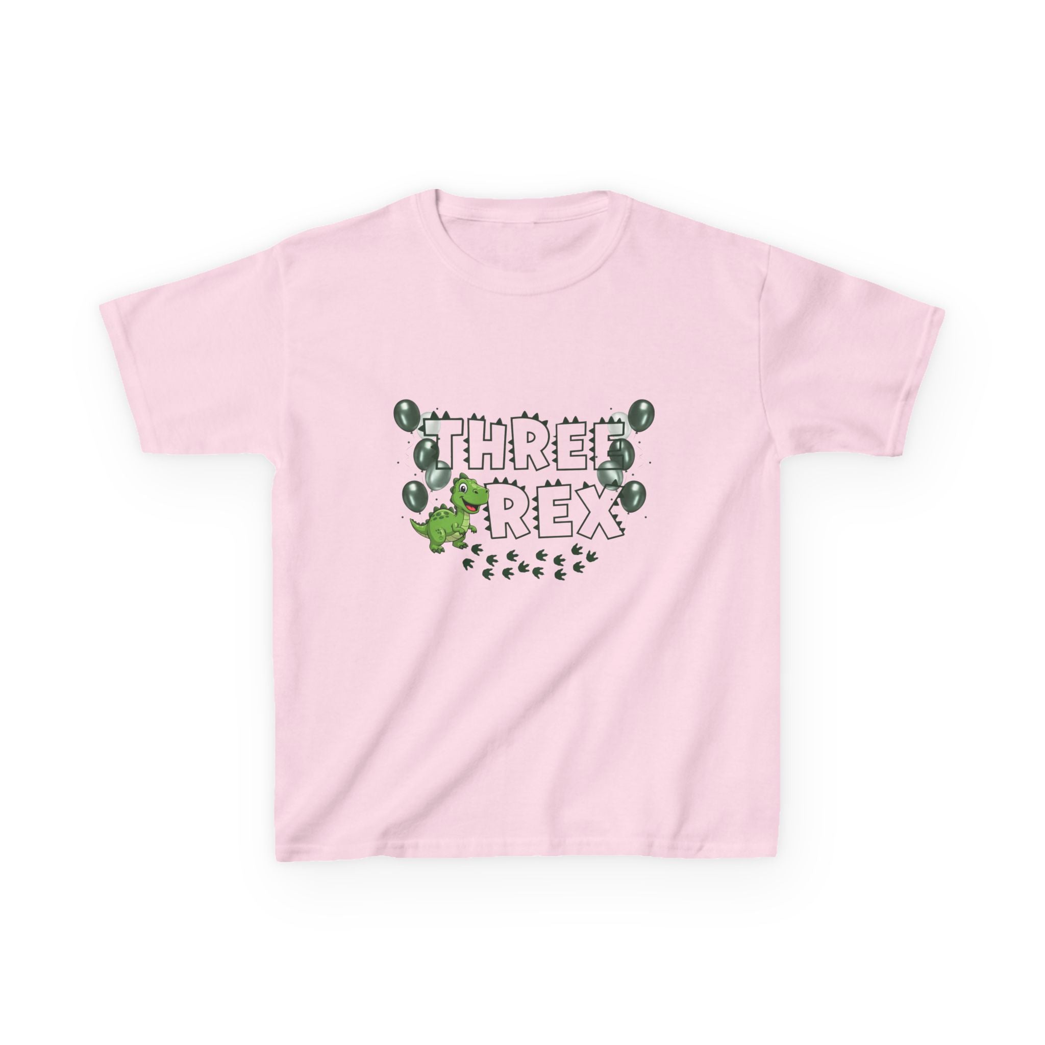 Personalised Kids "Three Rex" Birthday T-Shirt, Cute Dinosaur 3rd Birthday Tee