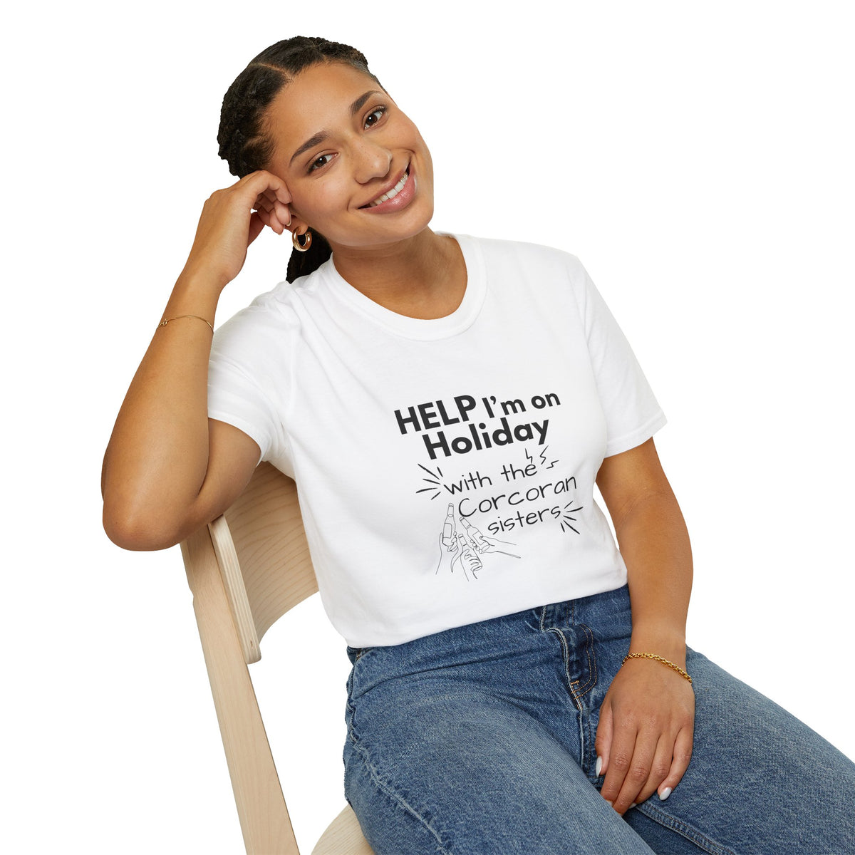 Help I'm on Holiday with the "NAME" Sisters T-Shirt