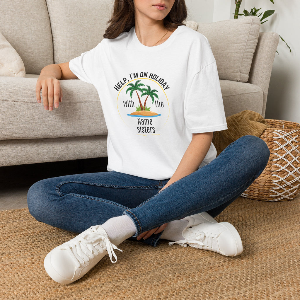 Vacation Palm T-Shirt - "Help, I'm On Holiday" Personalised Tee