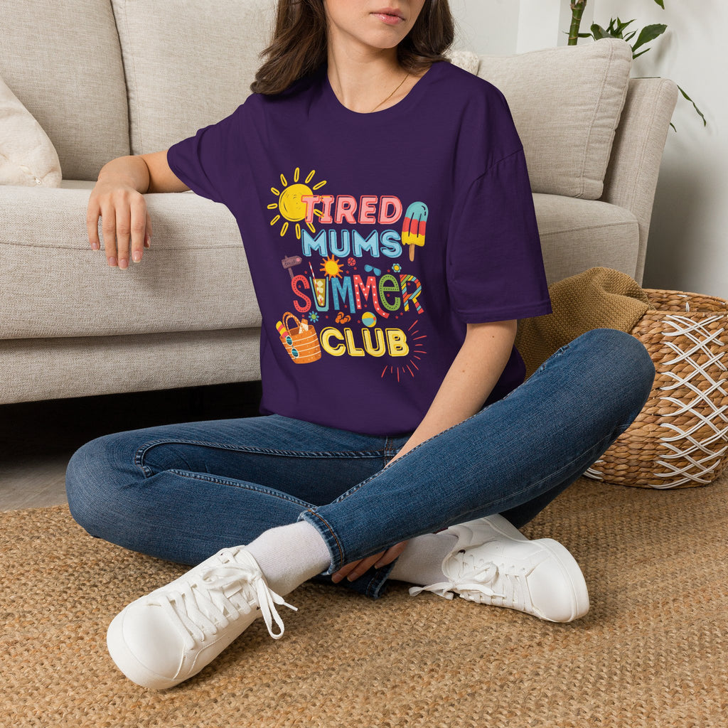 Tired Mums Summer Club T-Shirt | Cute Sunny Popsicle Design