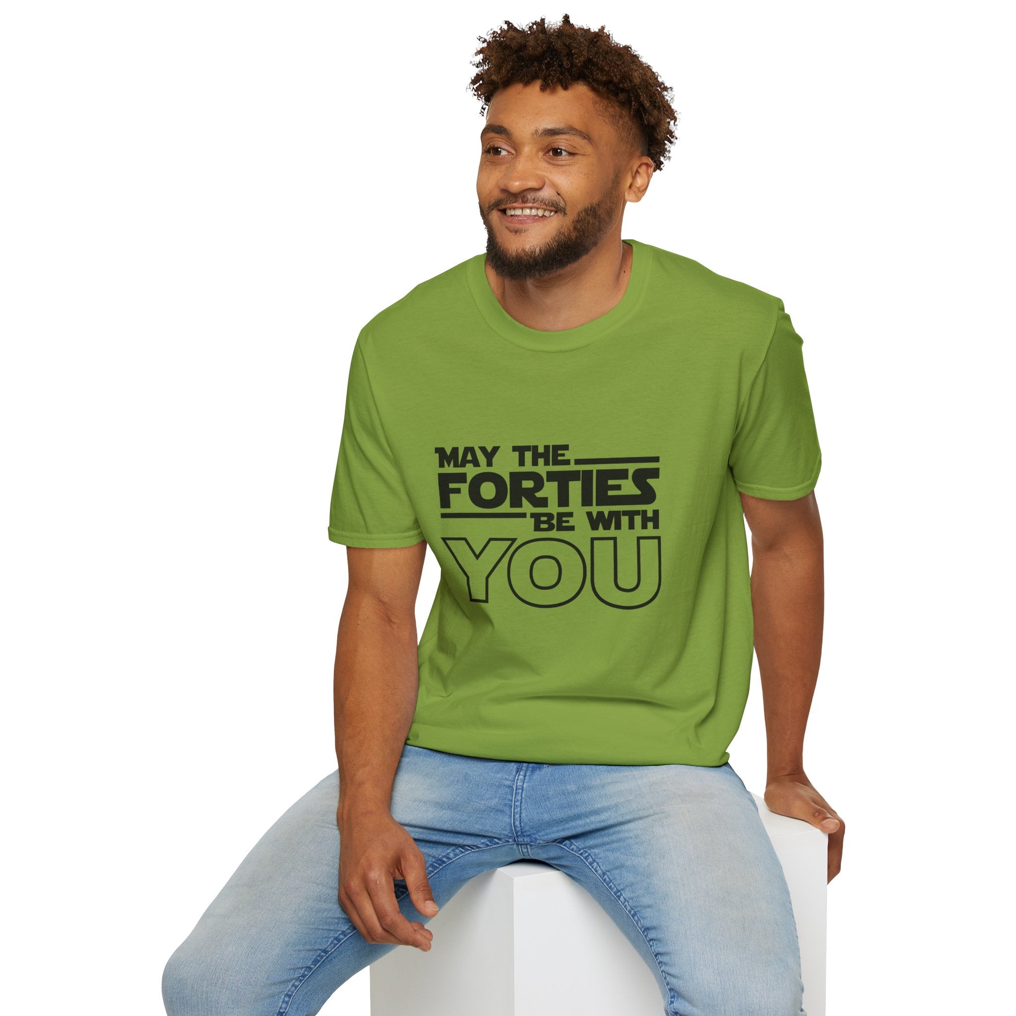 Forties Birthday Tee "May the Forties Be With You" 40th Birthday Shirt