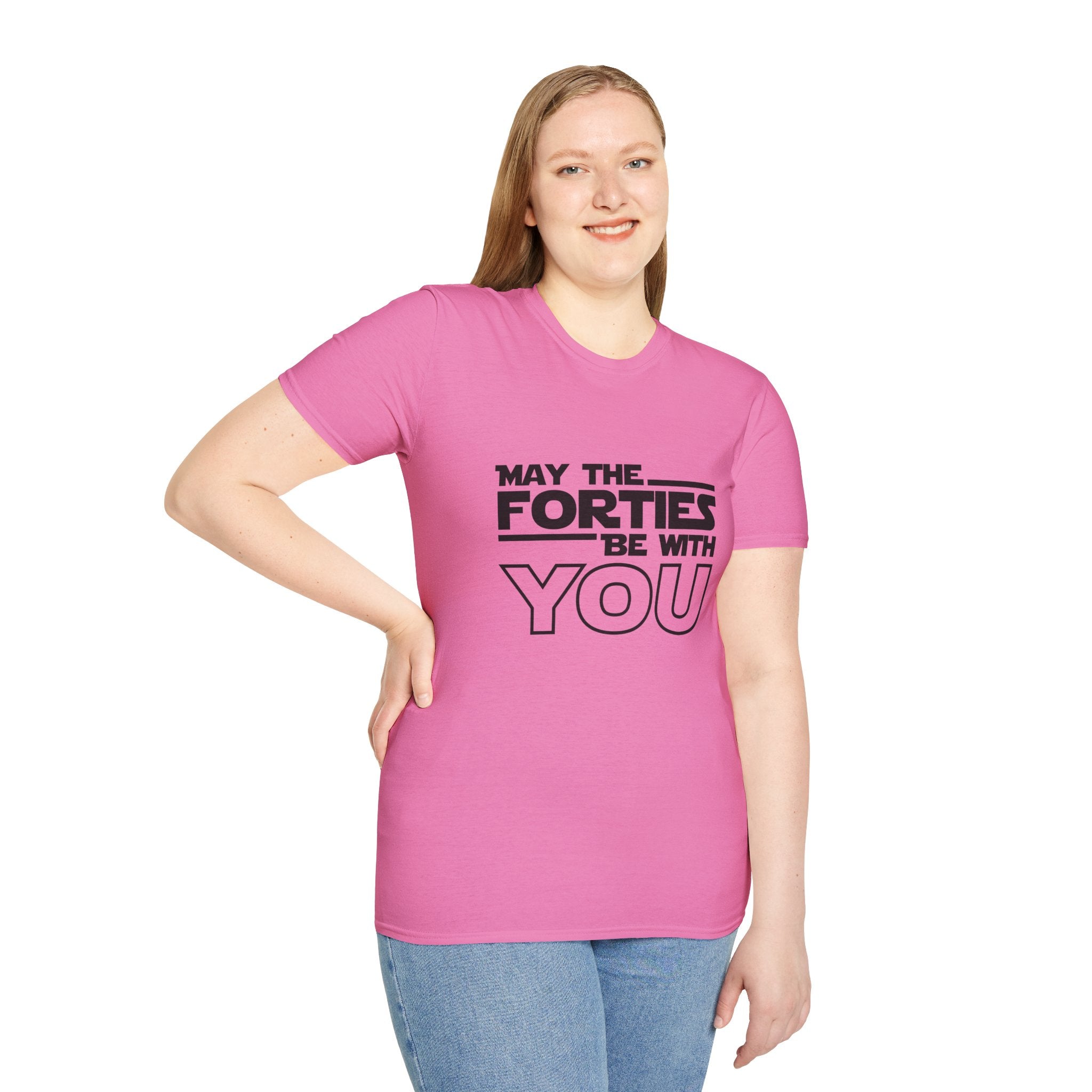 Forties Birthday Tee "May the Forties Be With You" 40th Birthday Shirt