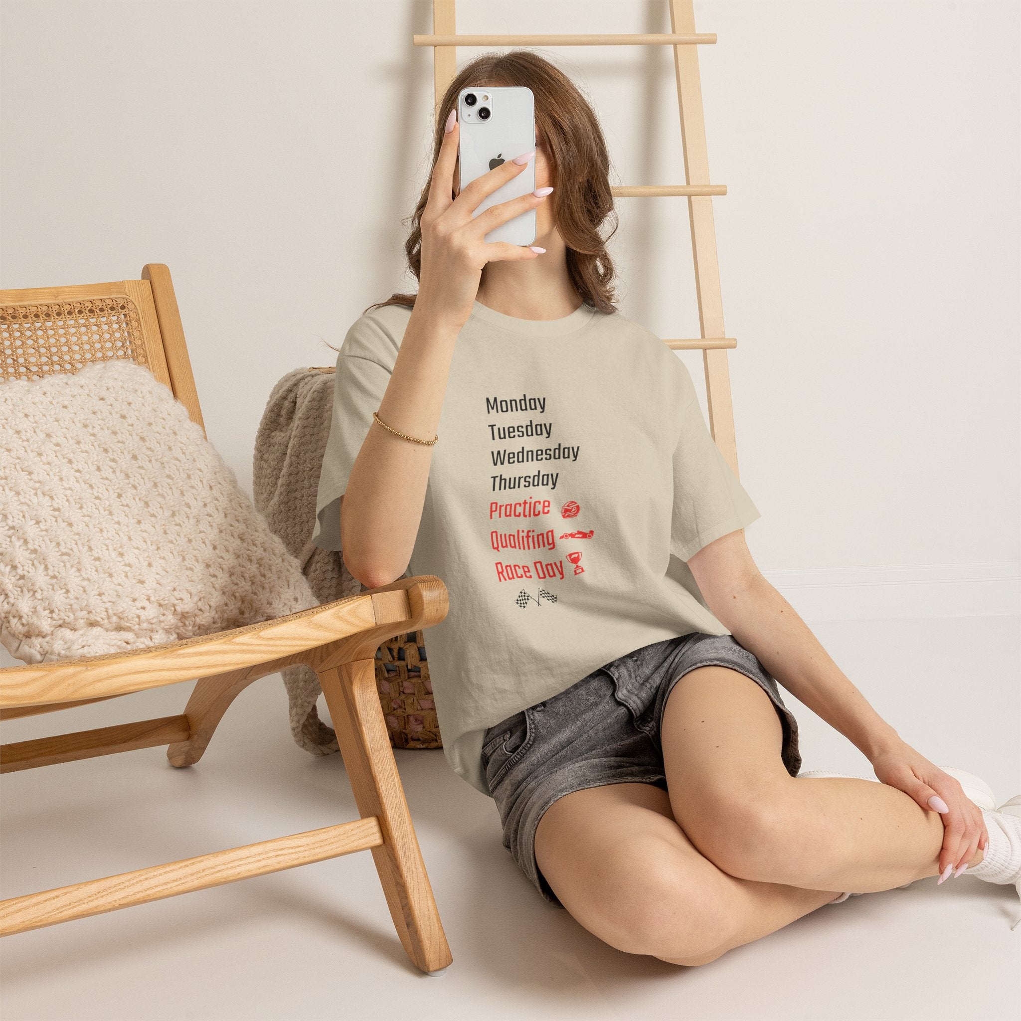 Race Week T‑Shirt, Monday to Race Day Motorsport Tee