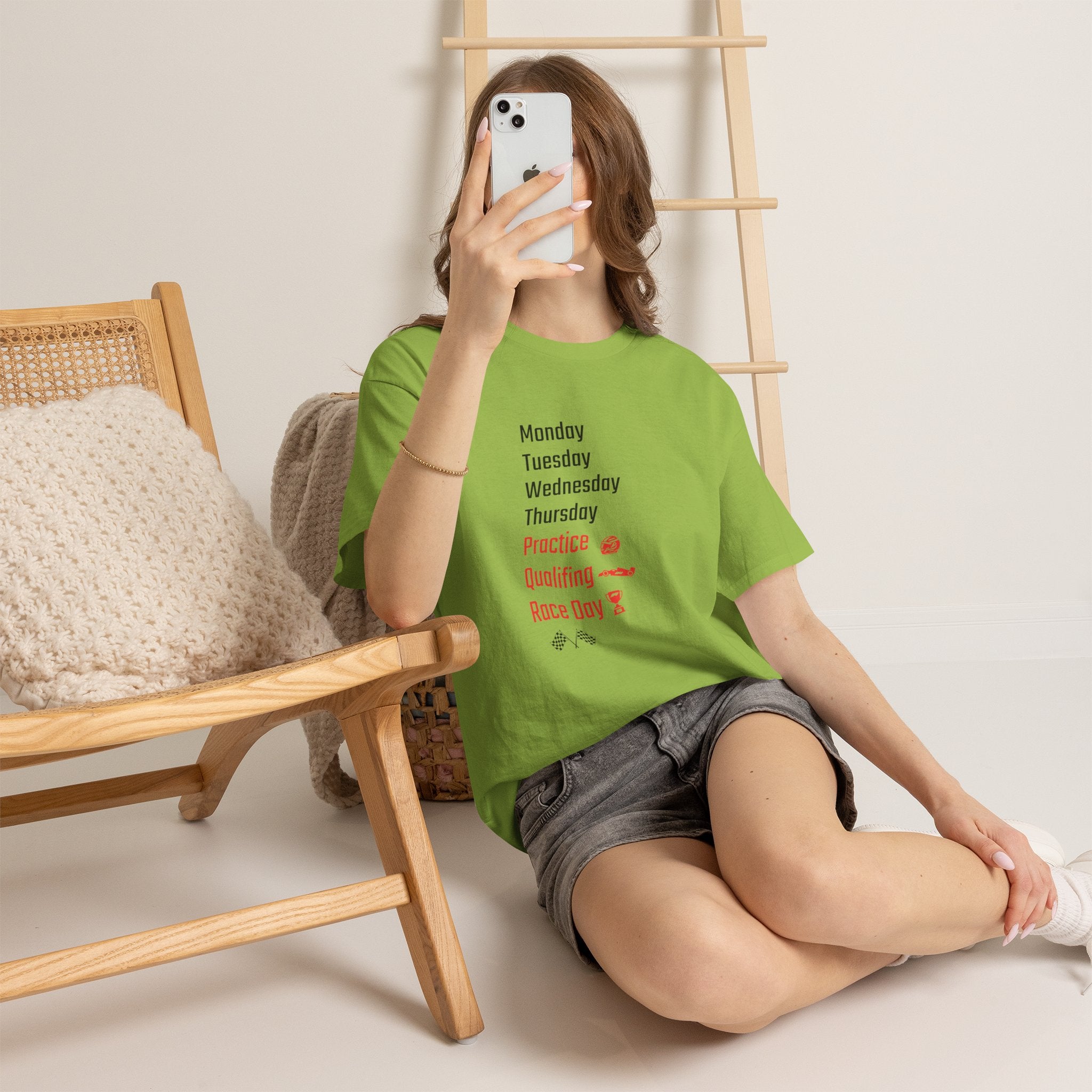 Race Week T‑Shirt, Monday to Race Day Motorsport Tee