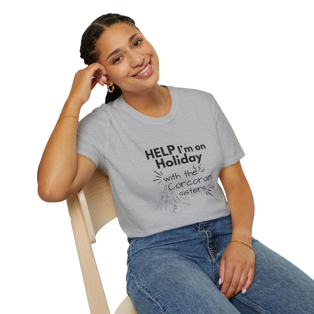 Help I'm on Holiday with the "NAME" Sisters T-Shirt