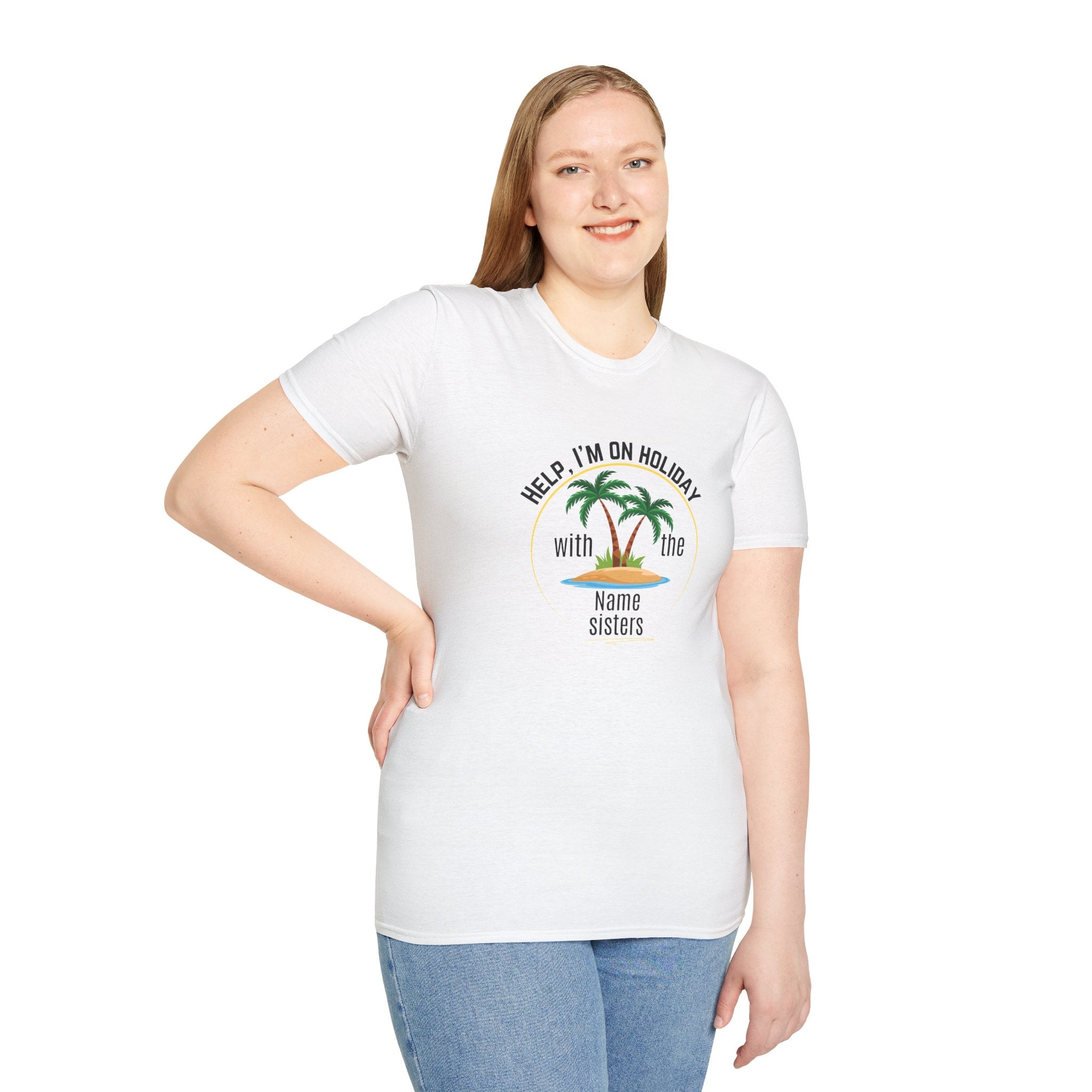 Vacation Palm T-Shirt - "Help, I'm On Holiday" Personalised Tee