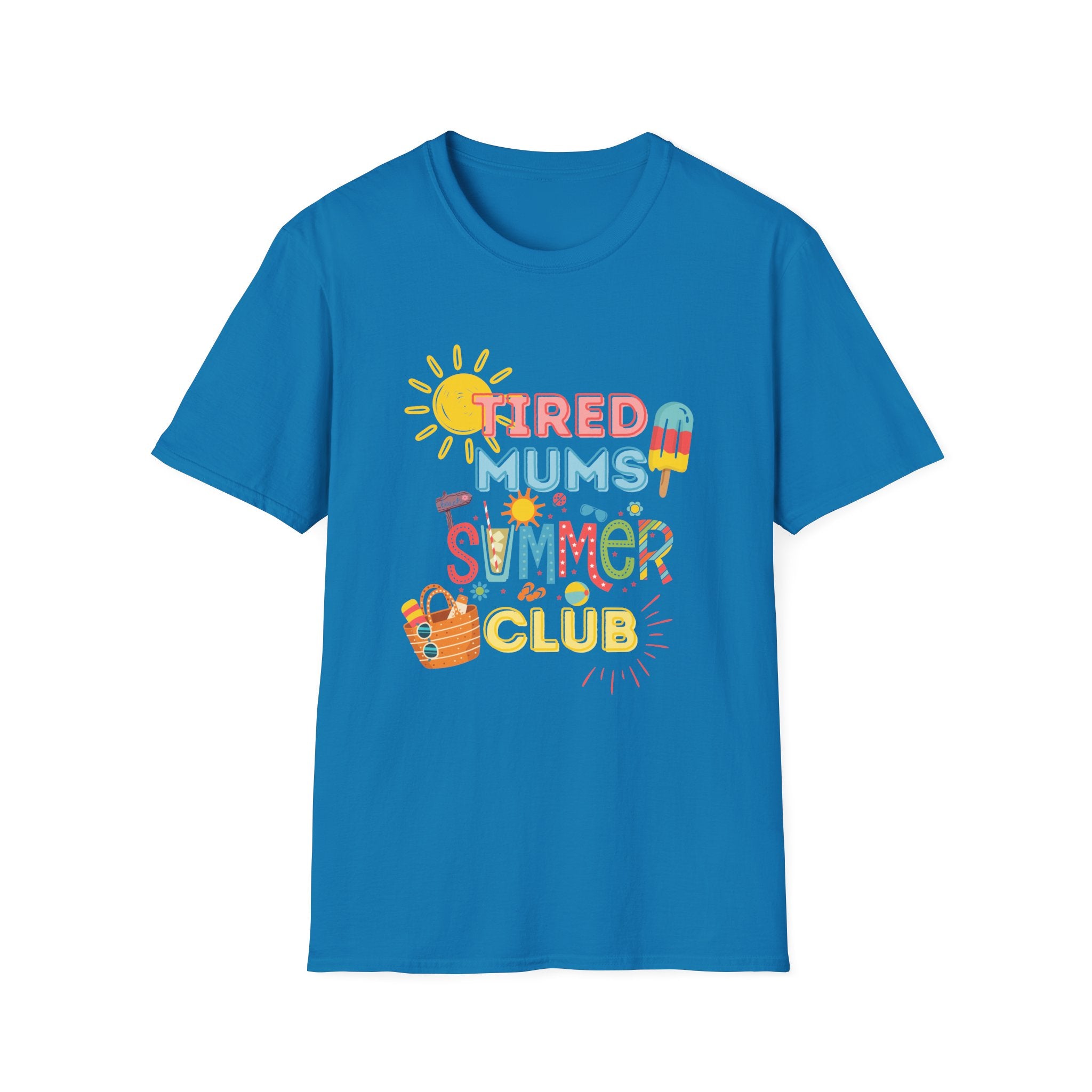 Tired Mums Summer Club T-Shirt | Cute Sunny Popsicle Design