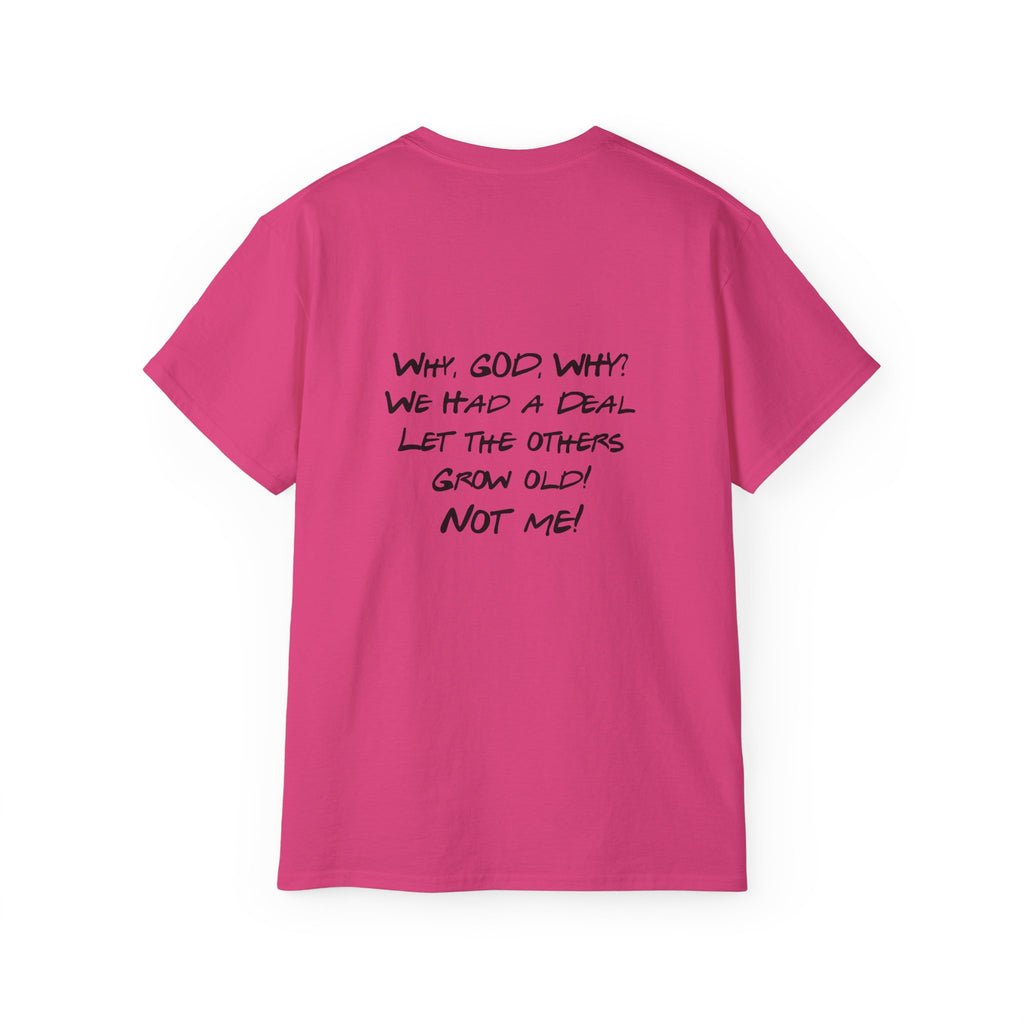 40th Birthday Tee "The One Where I Turn F.O.R.T.Y." Funny Friends-Inspired Shirt - Front & Back design