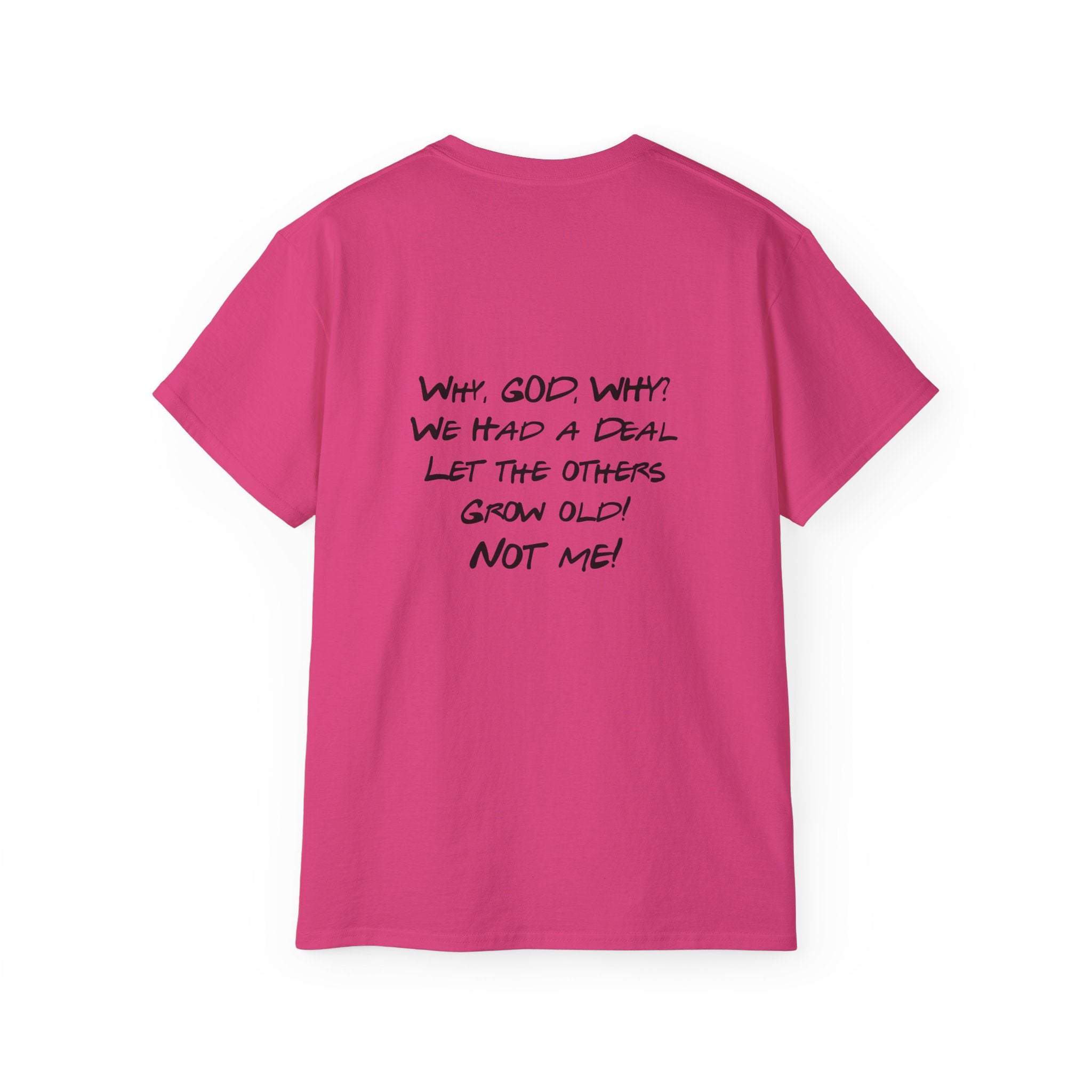 40th Birthday Tee "The One Where I Turn F.O.R.T.Y." Funny Friends-Inspired Shirt - Front & Back design