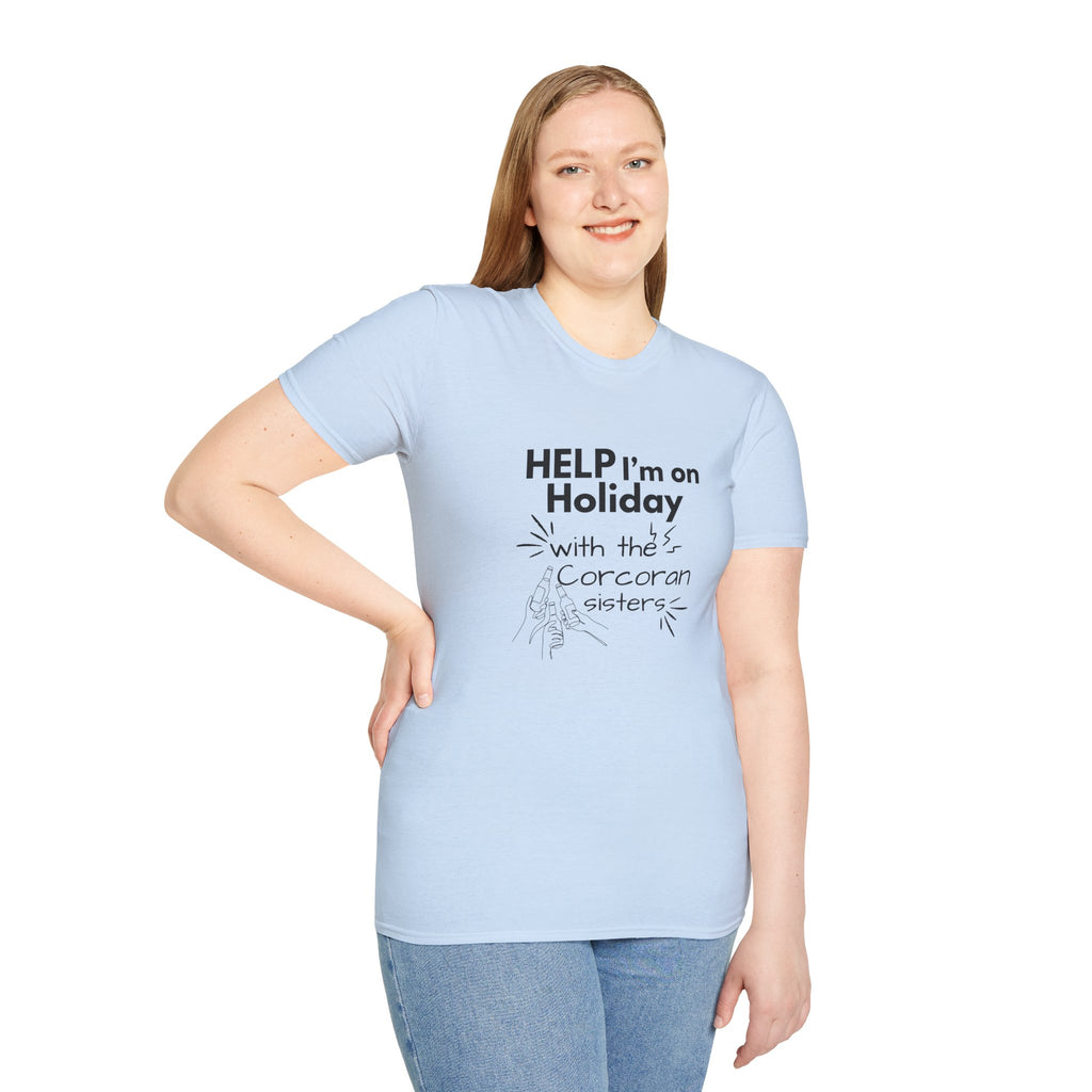 Help I'm on Holiday with the "NAME" Sisters T-Shirt