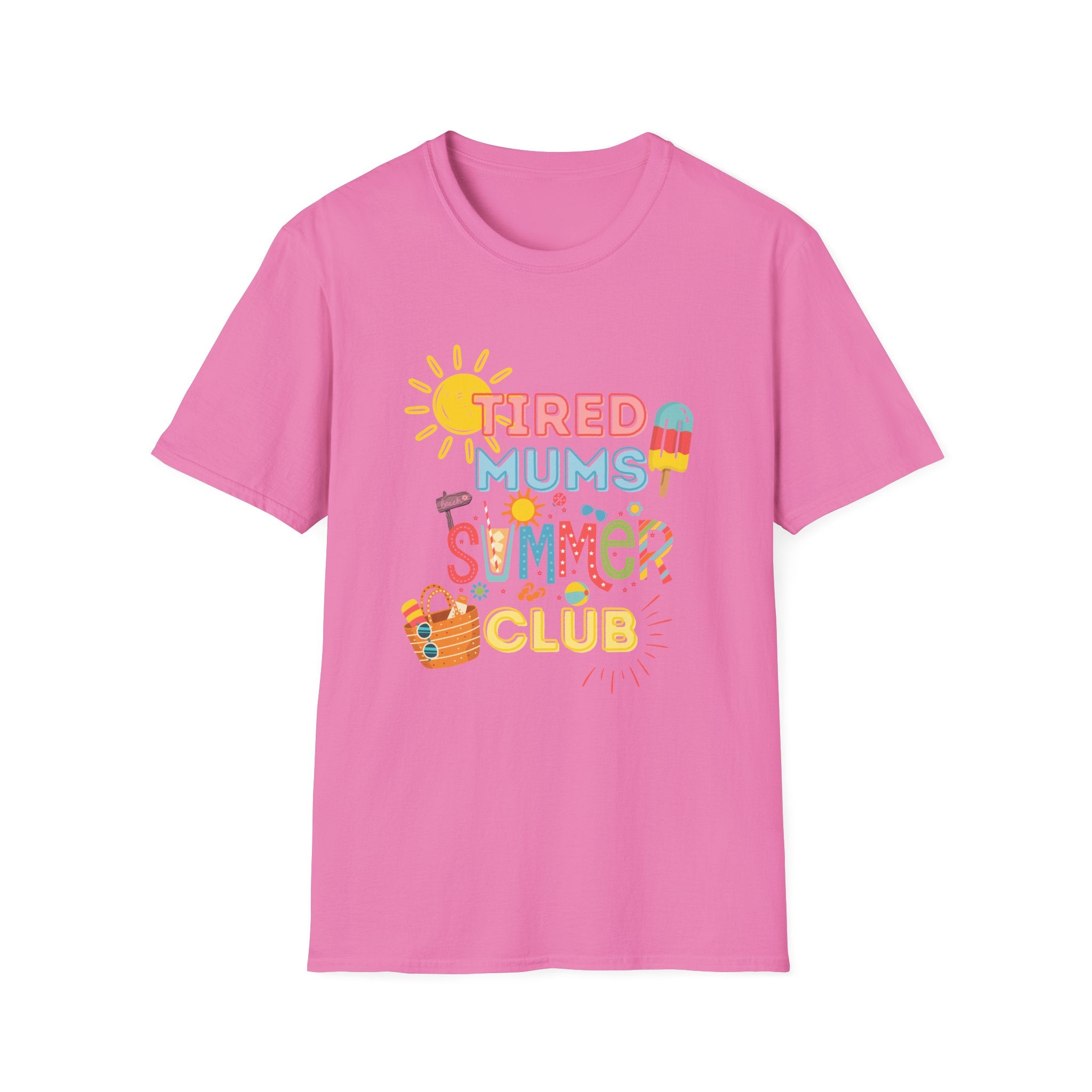 Tired Mums Summer Club T-Shirt | Cute Sunny Popsicle Design
