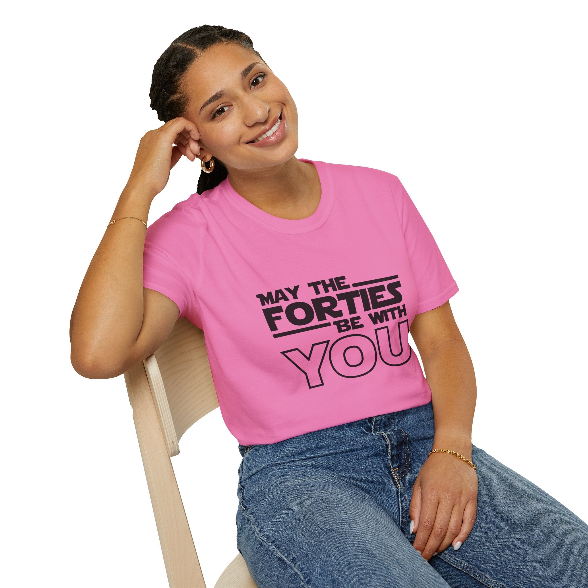 Forties Birthday Tee "May the Forties Be With You" 40th Birthday Shirt
