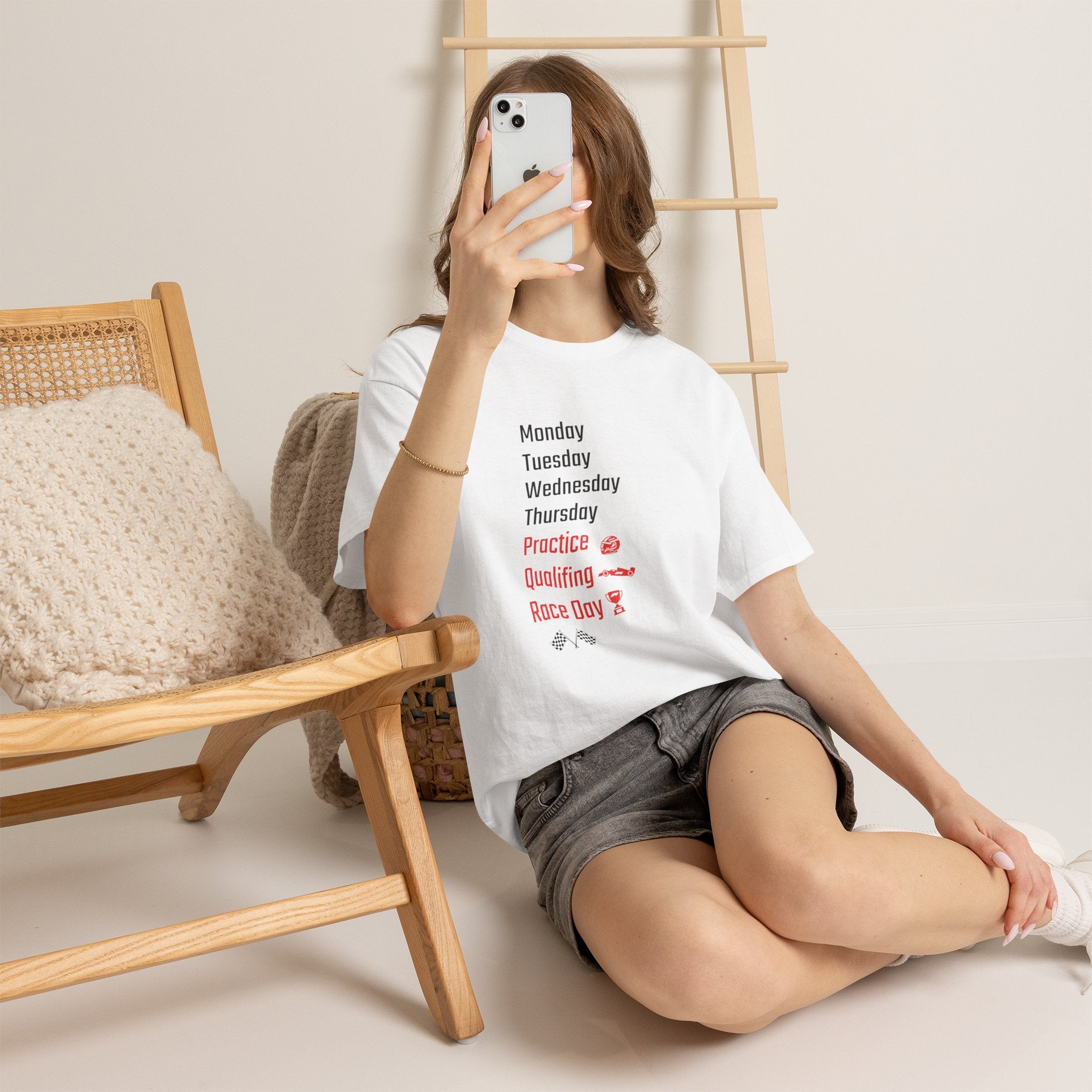 Race Week T‑Shirt, Monday to Race Day Motorsport Tee