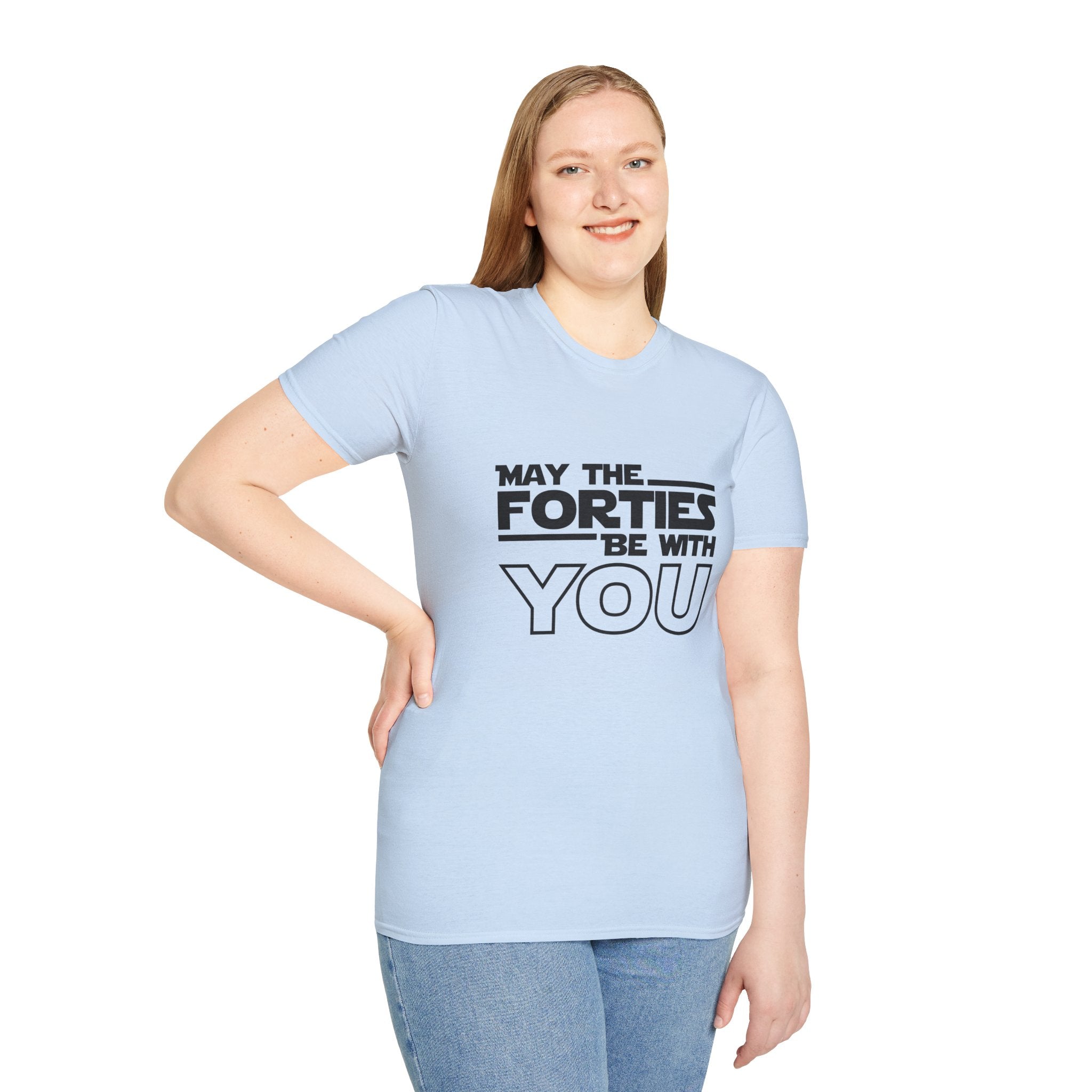 Forties Birthday Tee "May the Forties Be With You" 40th Birthday Shirt