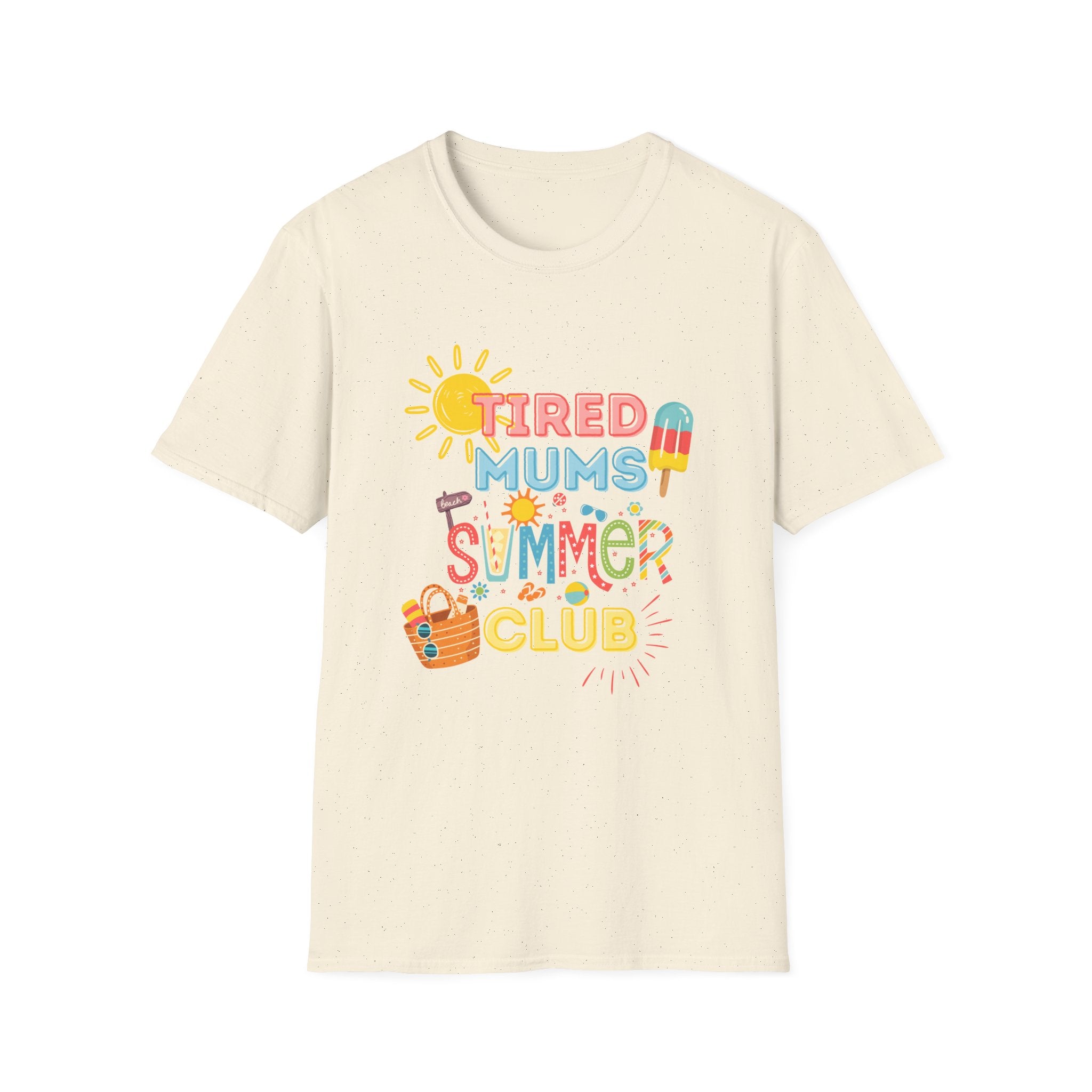 Tired Mums Summer Club T-Shirt | Cute Sunny Popsicle Design