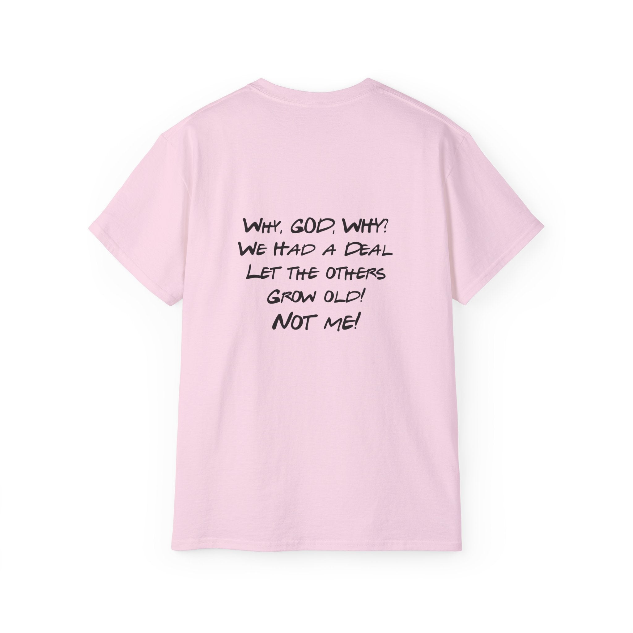 40th Birthday Tee "The One Where I Turn F.O.R.T.Y." Funny Friends-Inspired Shirt - Front & Back design