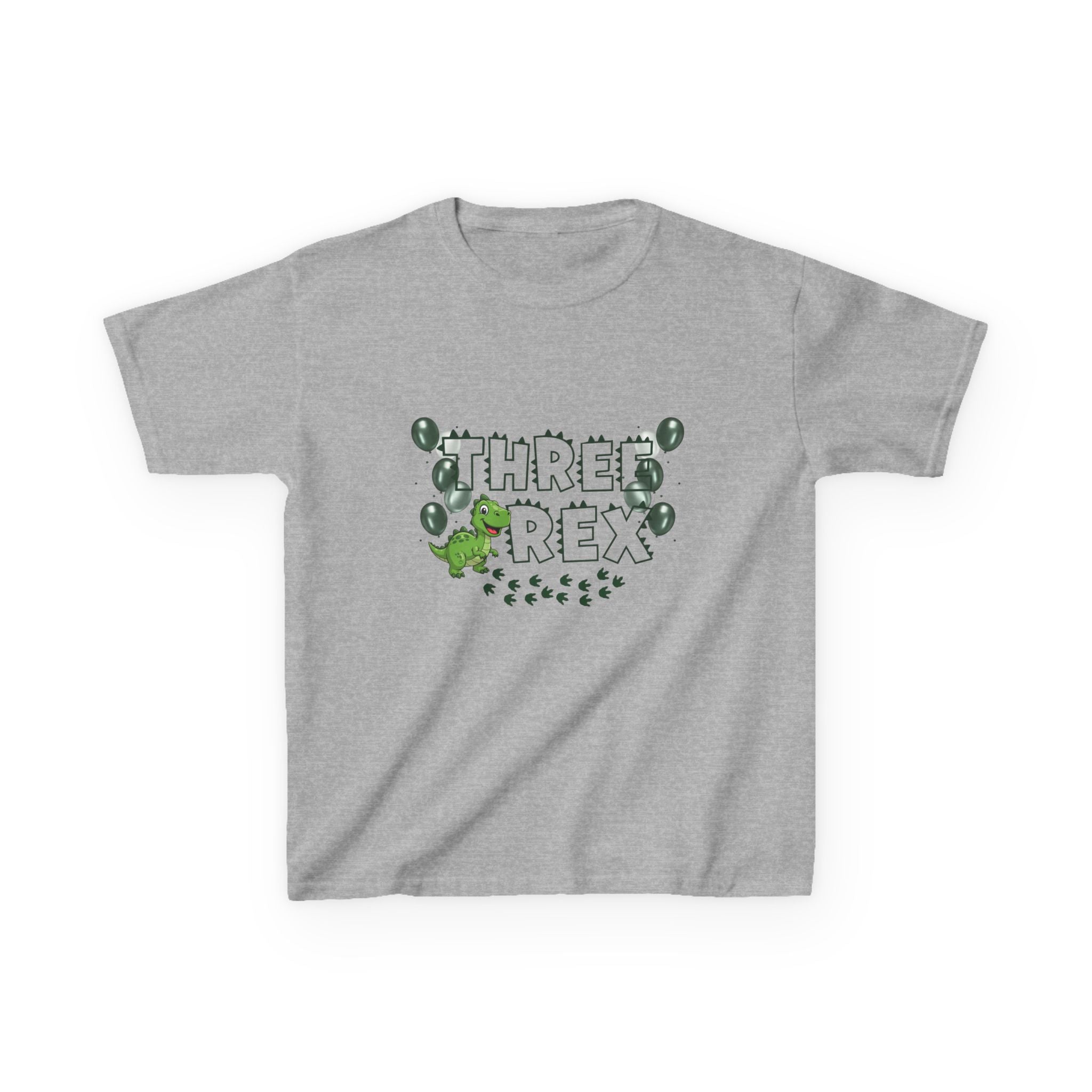 Personalised Kids "Three Rex" Birthday T-Shirt, Cute Dinosaur 3rd Birthday Tee