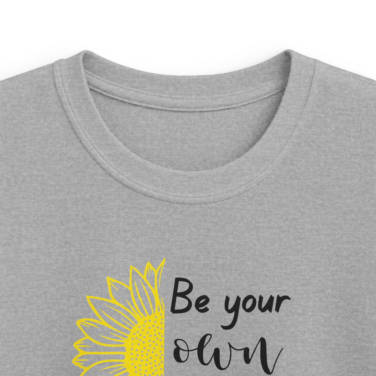 Kids Tee — "Be Your Own Kind of Beautiful" Sunflower & Butterfly Graphic