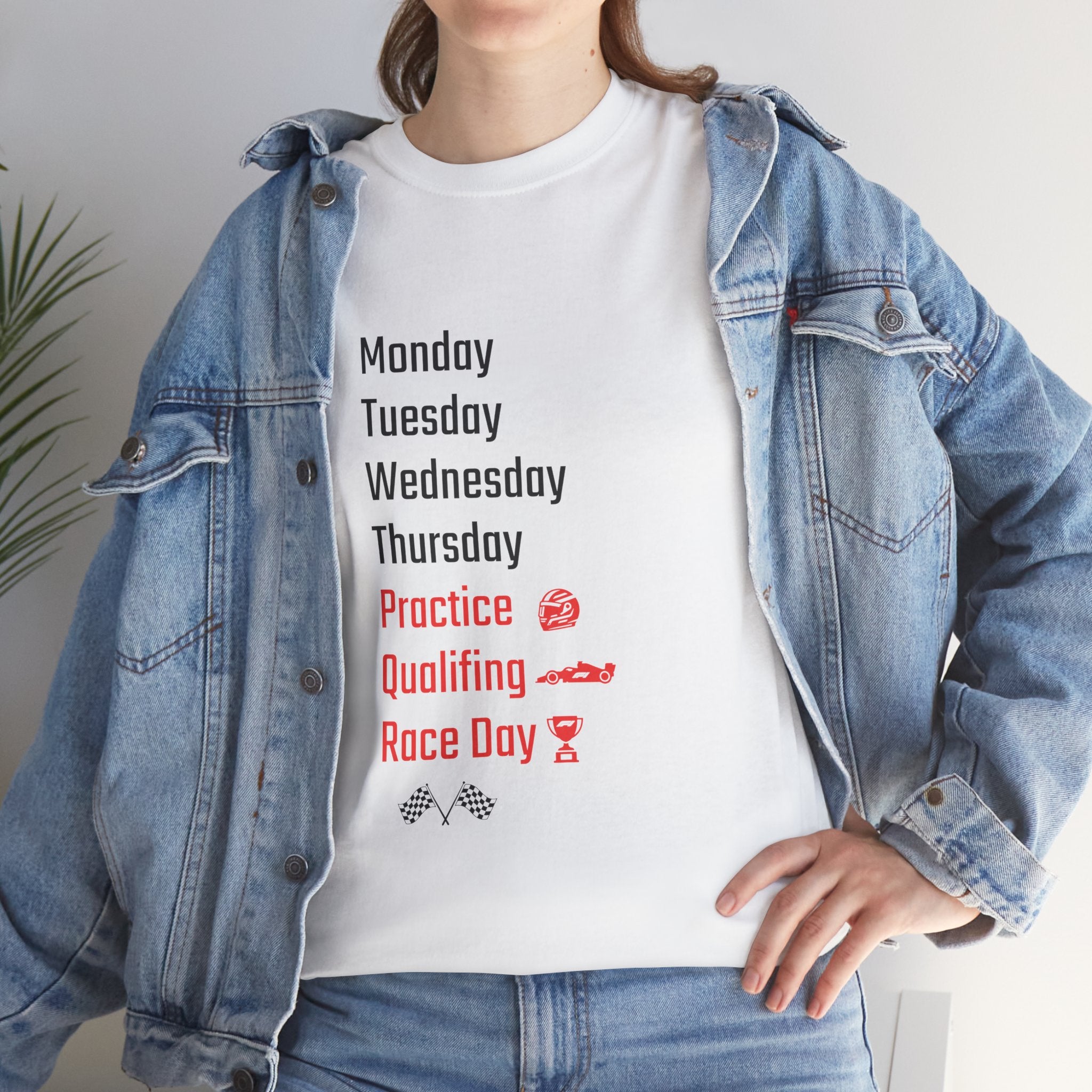 Race Week T‑Shirt, Monday to Race Day Motorsport Tee
