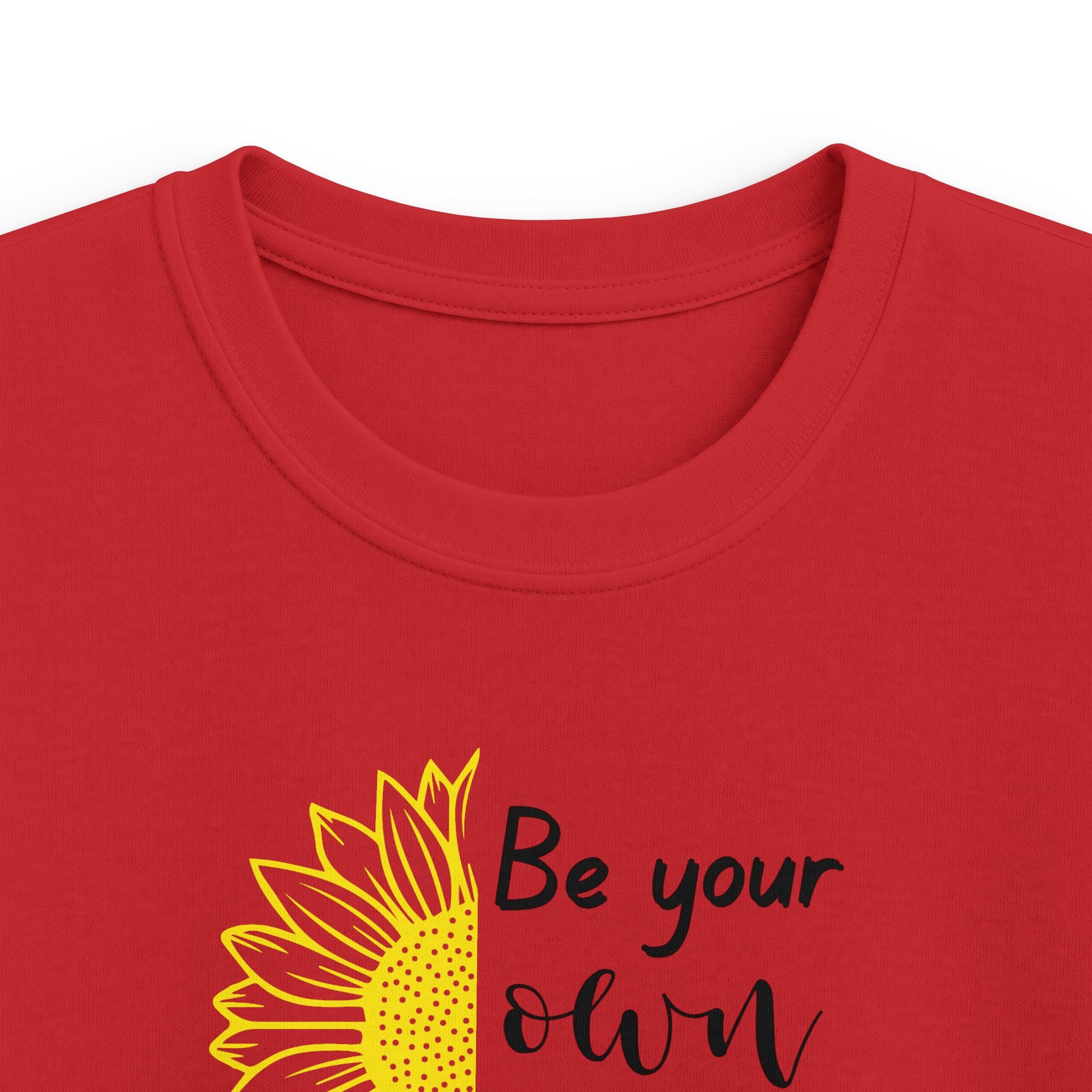 Kids Tee — "Be Your Own Kind of Beautiful" Sunflower & Butterfly Graphic