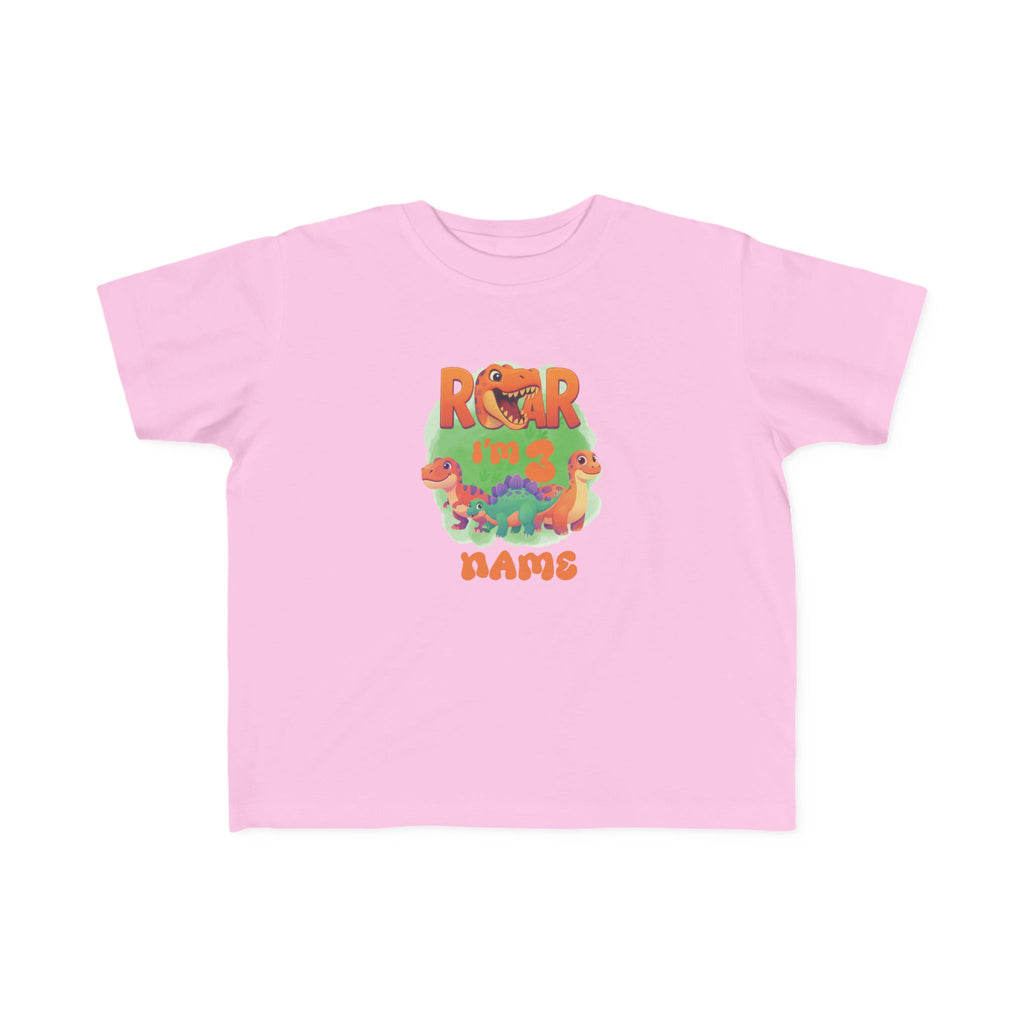 Roar I'm 3 Dinosaur Tee | Personalised Kids Age & Name