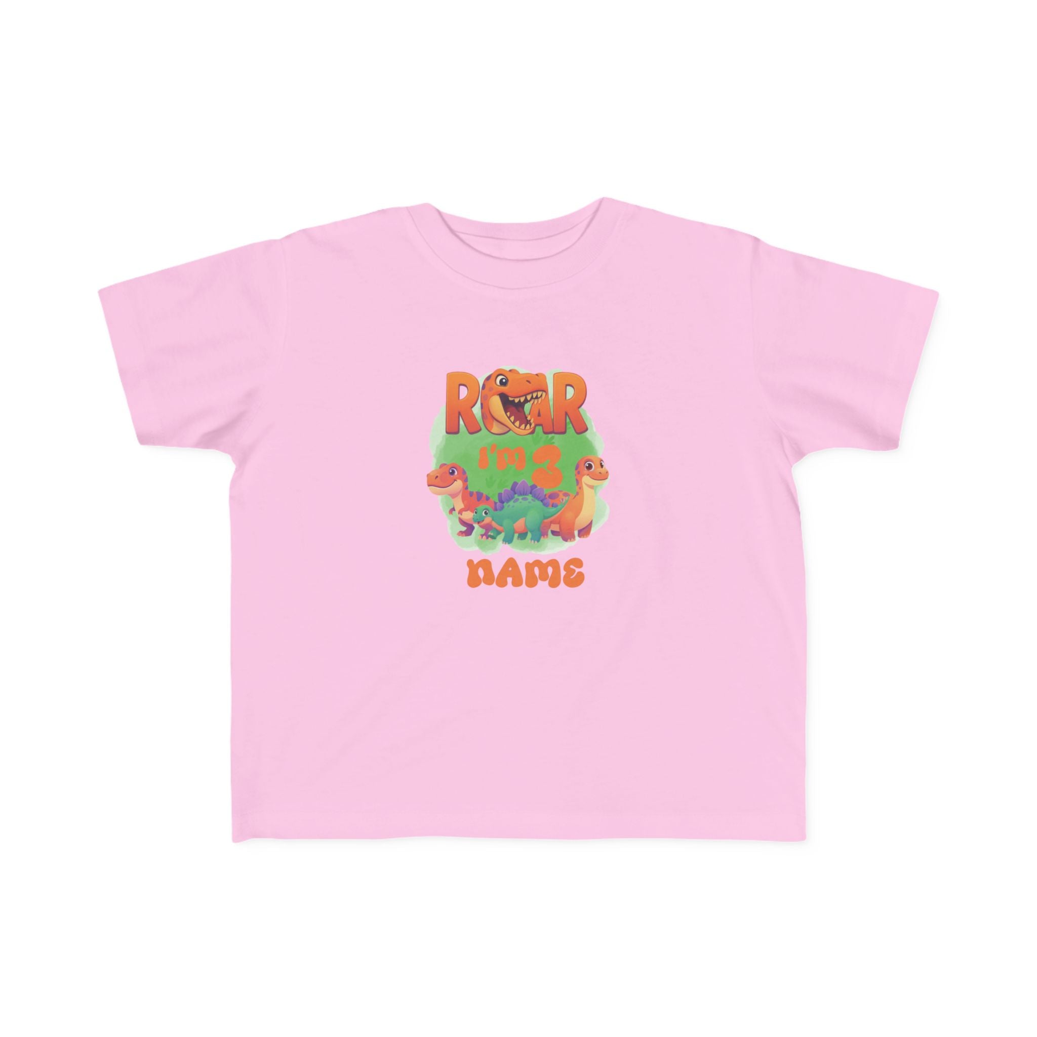 Roar I'm 3 Dinosaur Tee | Personalised Kids Age & Name
