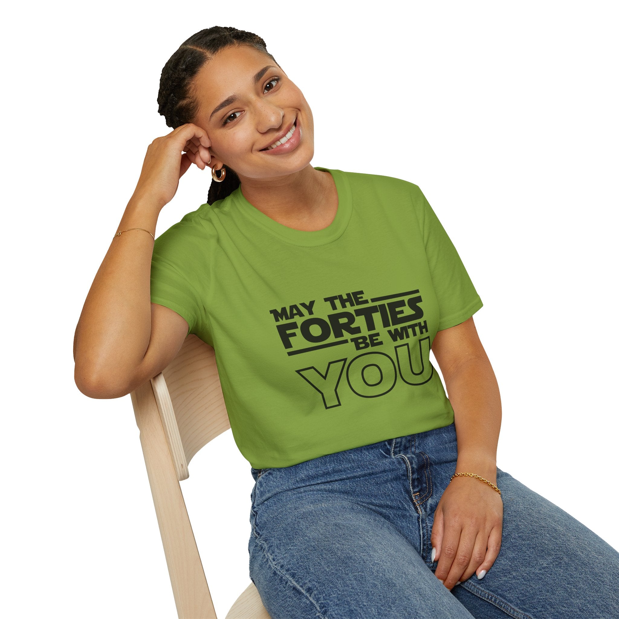 Forties Birthday Tee "May the Forties Be With You" 40th Birthday Shirt
