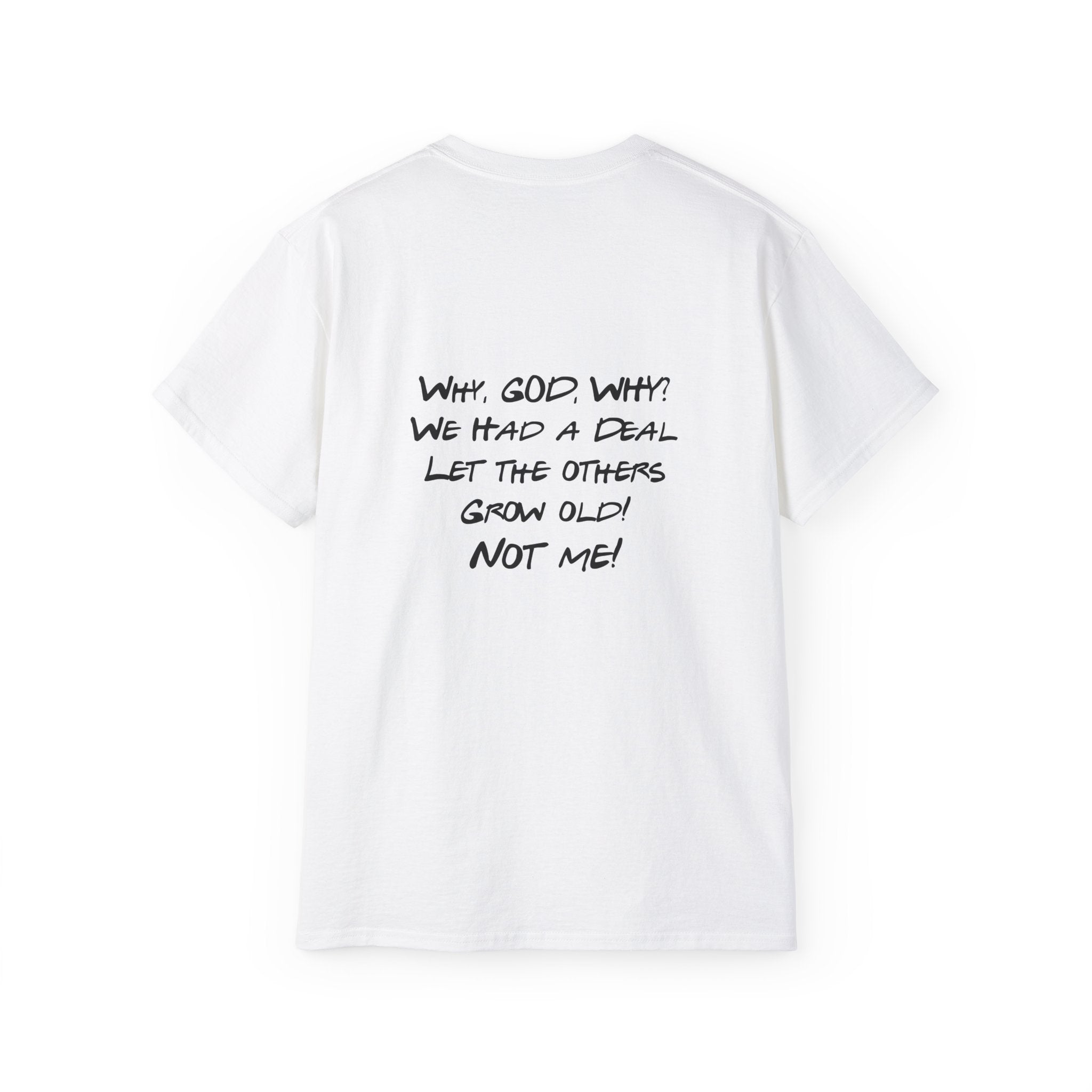 40th Birthday Tee "The One Where I Turn F.O.R.T.Y." Funny Friends-Inspired Shirt - Front & Back design