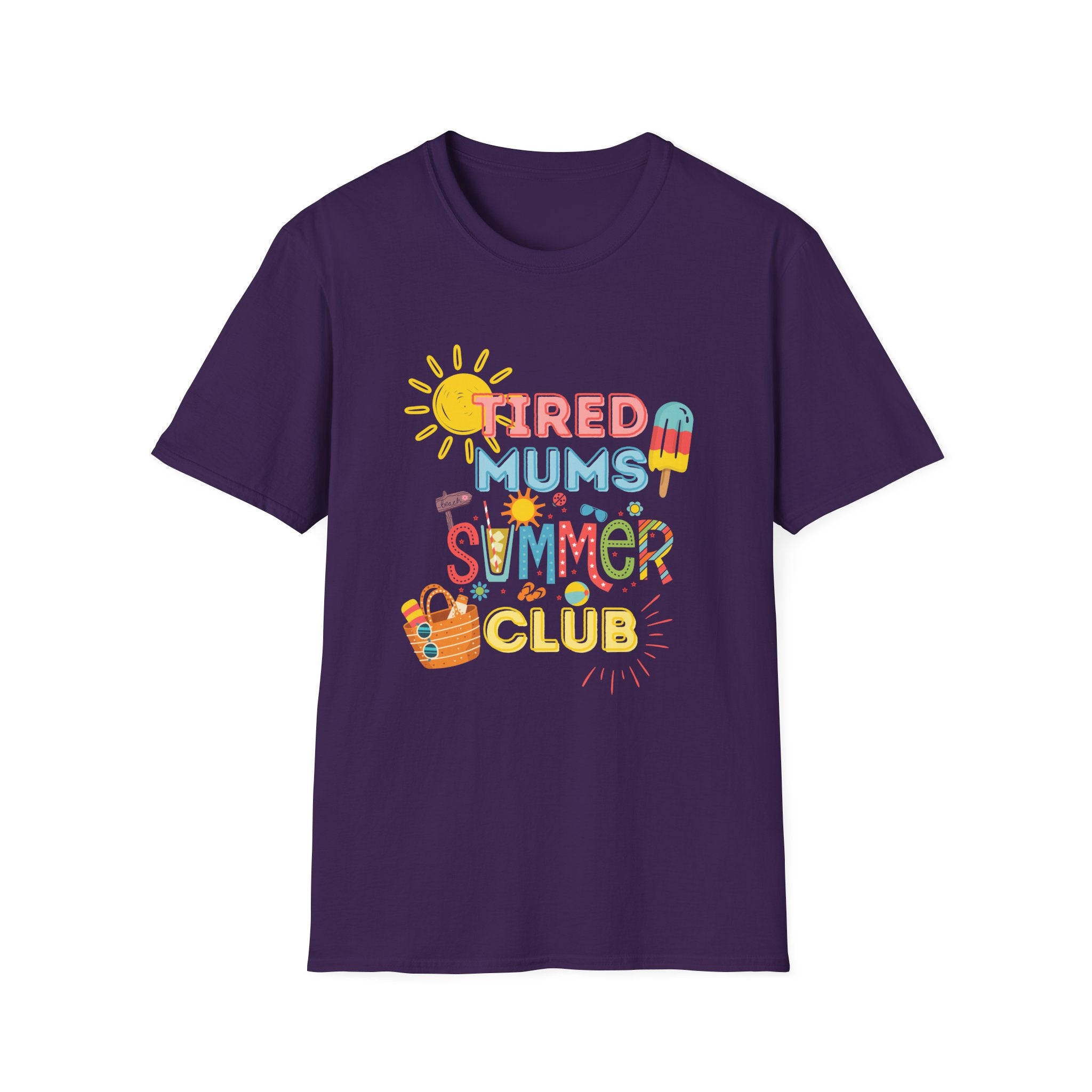 Tired Mums Summer Club T-Shirt | Cute Sunny Popsicle Design