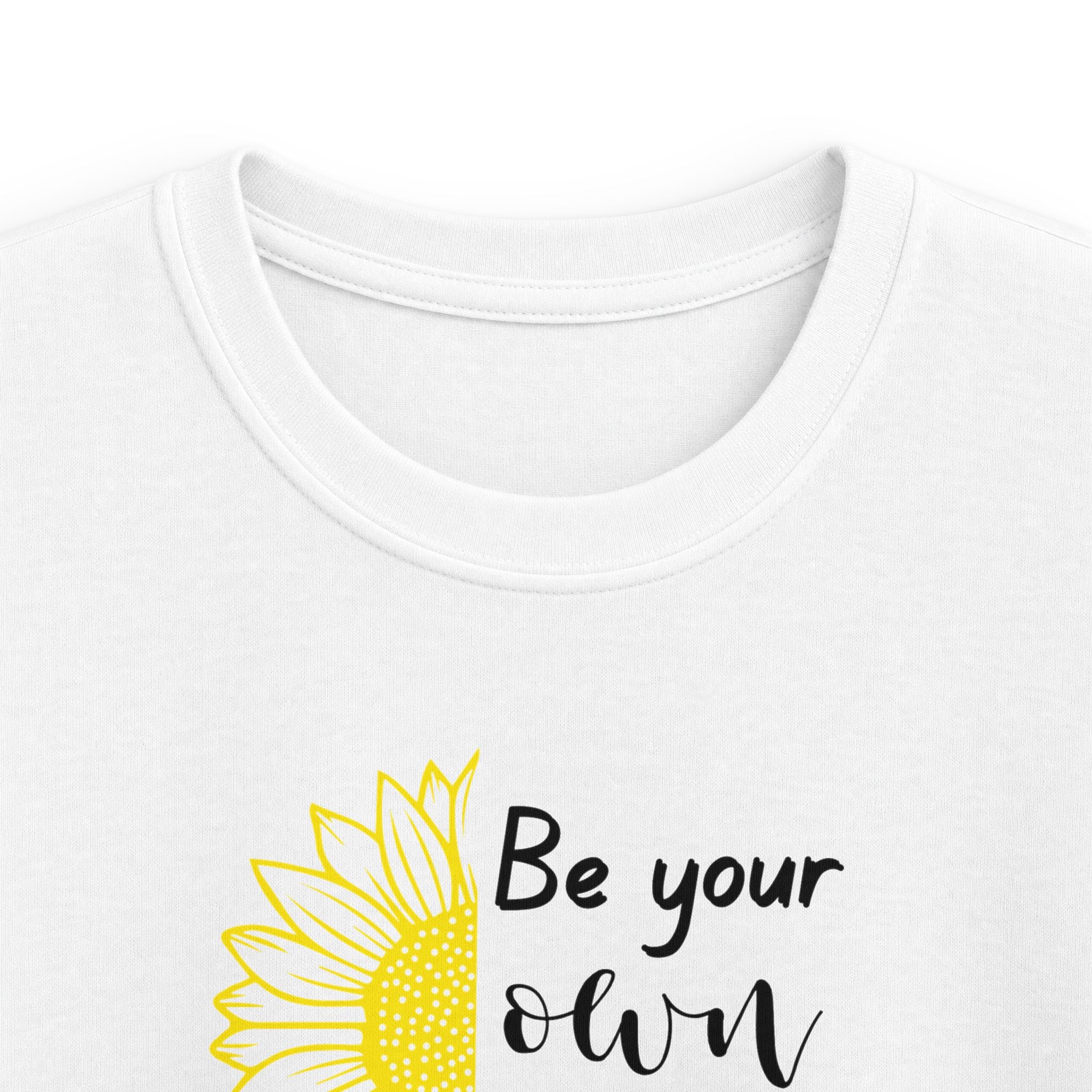 Kids Tee — "Be Your Own Kind of Beautiful" Sunflower & Butterfly Graphic