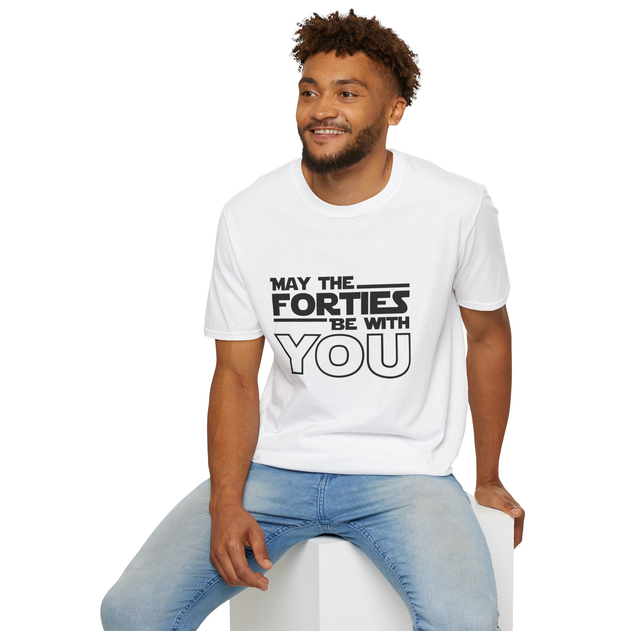Forties Birthday Tee "May the Forties Be With You" 40th Birthday Shirt