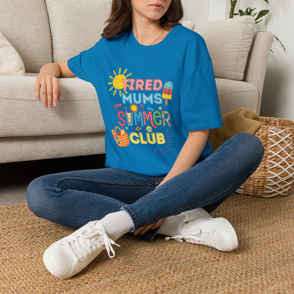 Tired Mums Summer Club T-Shirt | Cute Sunny Popsicle Design