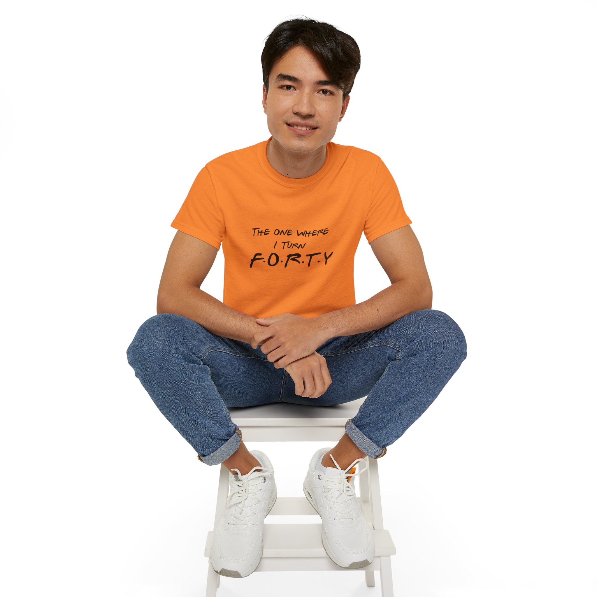 40th Birthday Tee "The One Where I Turn F.O.R.T.Y." Funny Friends-Inspired Shirt
