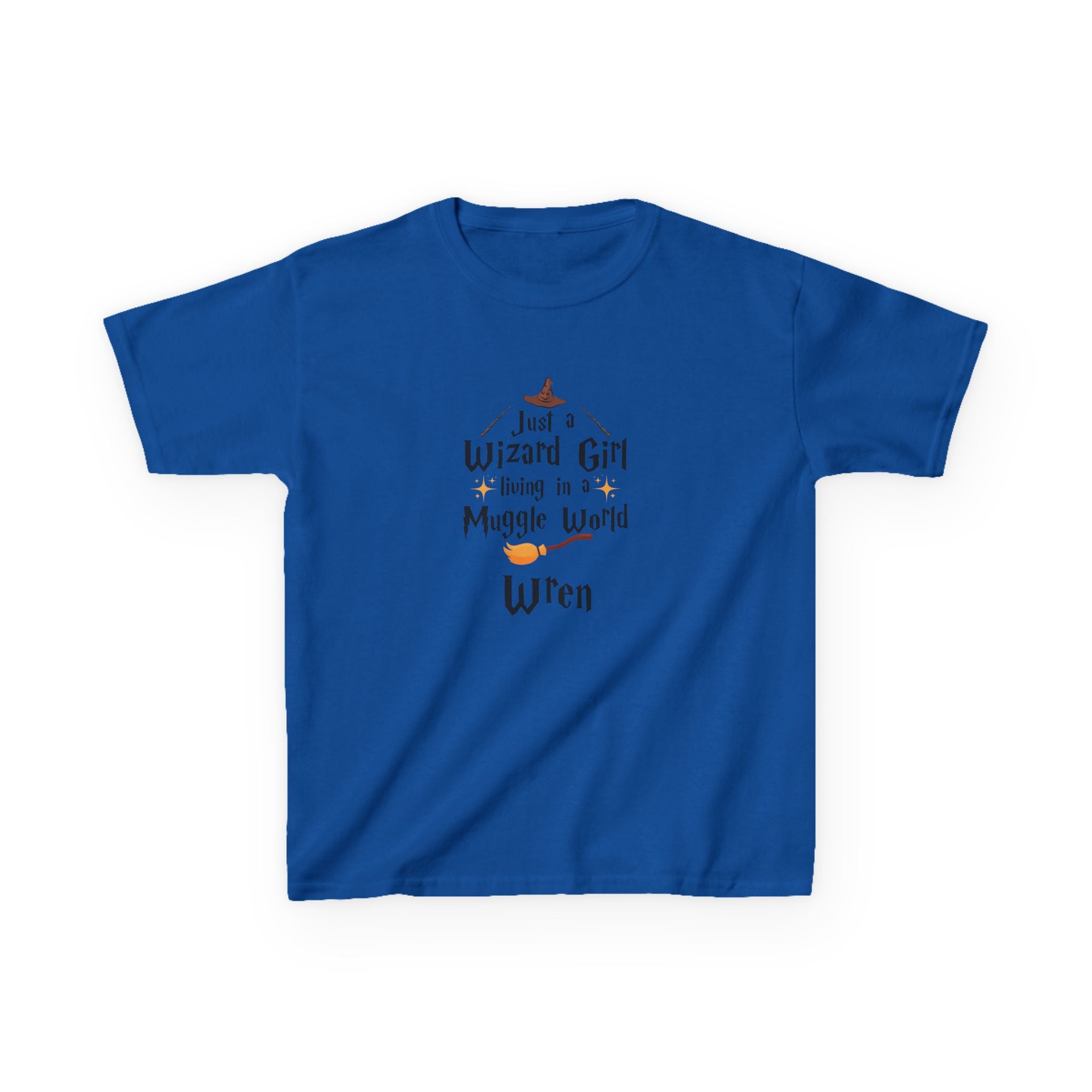 Wizard Girl Living in a Muggle World Kids Tee | Personalized Name