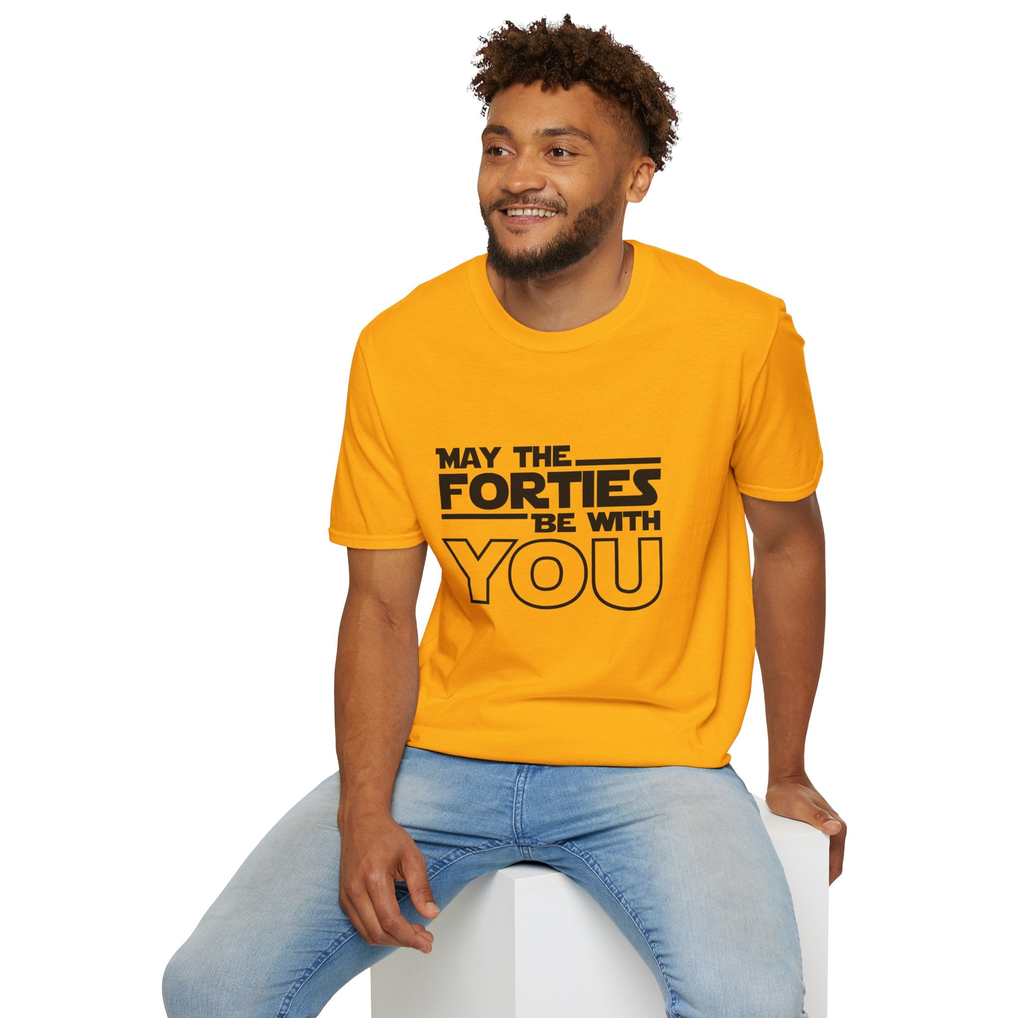 Forties Birthday Tee "May the Forties Be With You" 40th Birthday Shirt