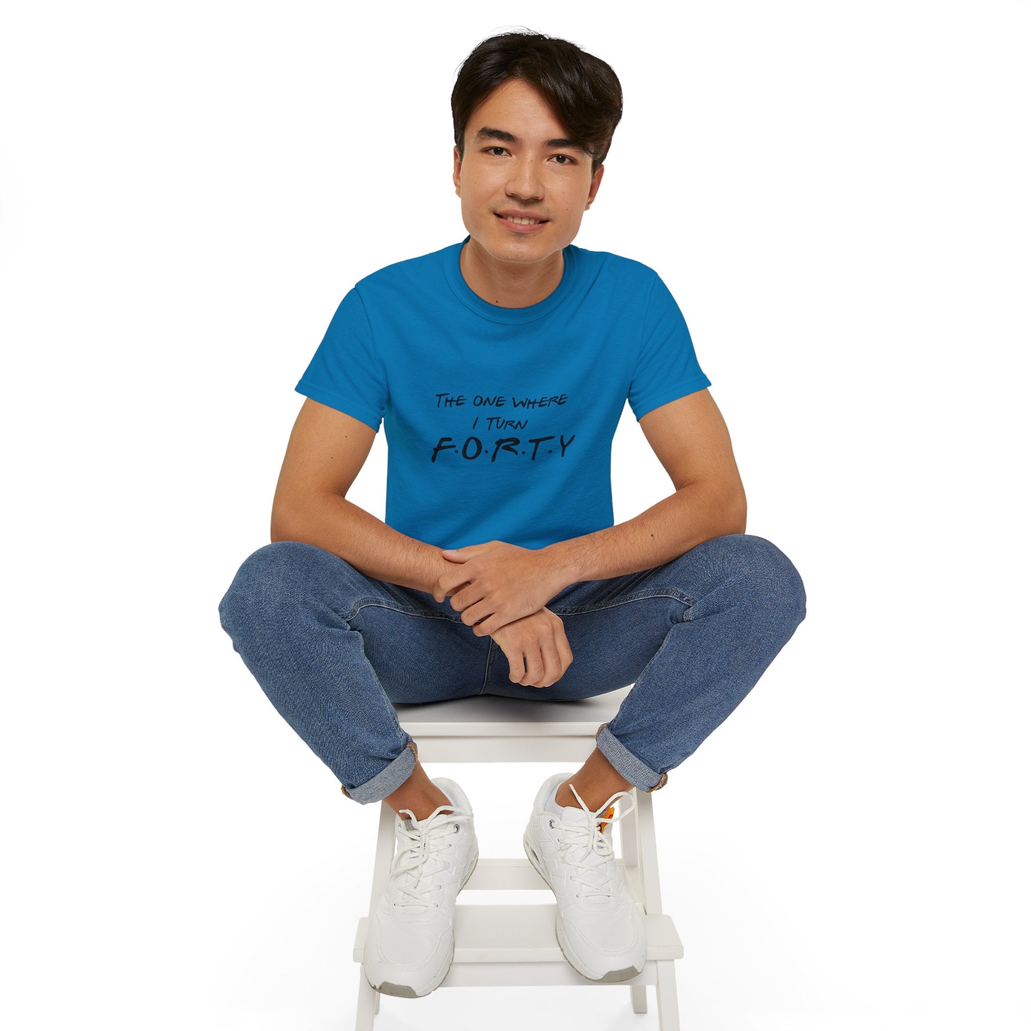 40th Birthday Tee "The One Where I Turn F.O.R.T.Y." Funny Friends-Inspired Shirt