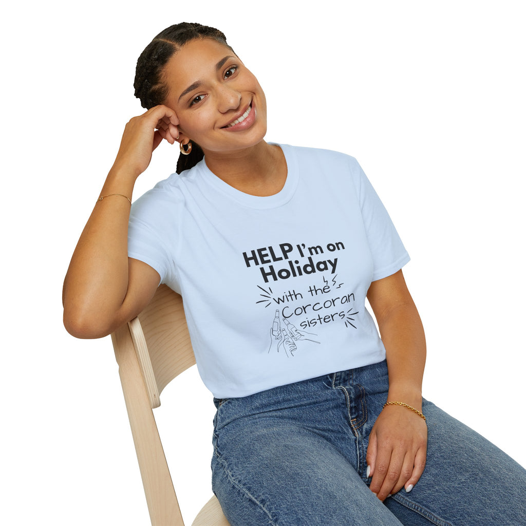 Help I'm on Holiday with the "NAME" Sisters T-Shirt