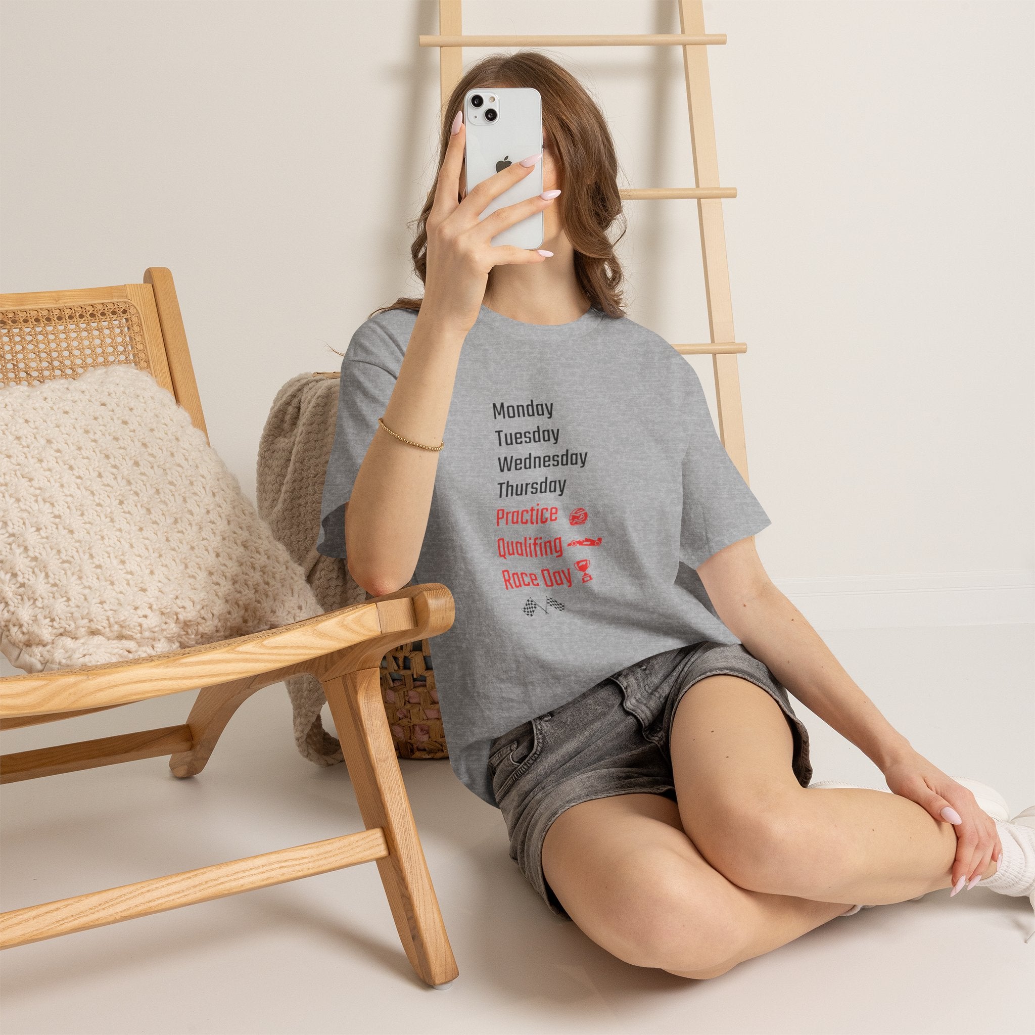 Race Week T‑Shirt, Monday to Race Day Motorsport Tee