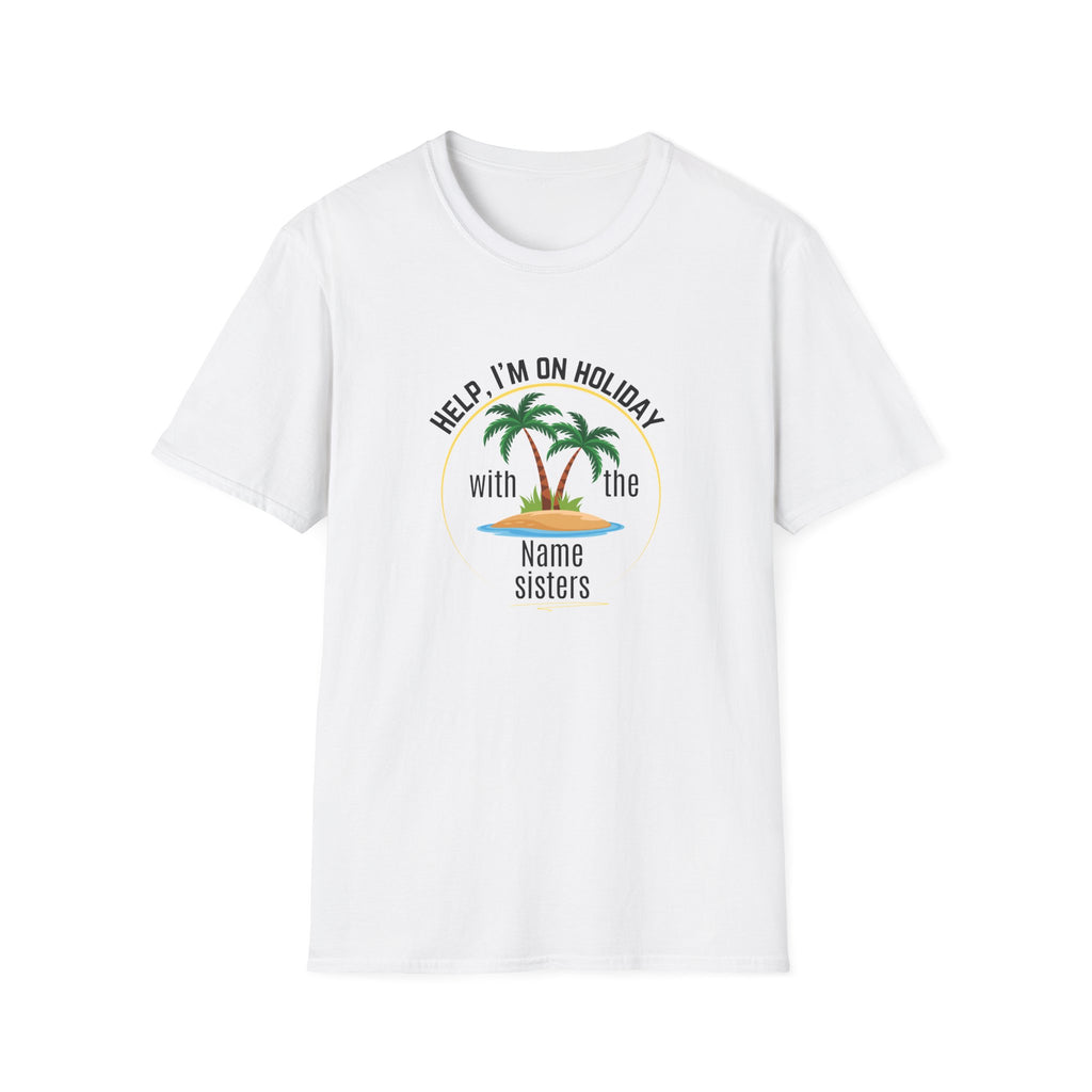 Vacation Palm T-Shirt - "Help, I'm On Holiday" Personalised Tee