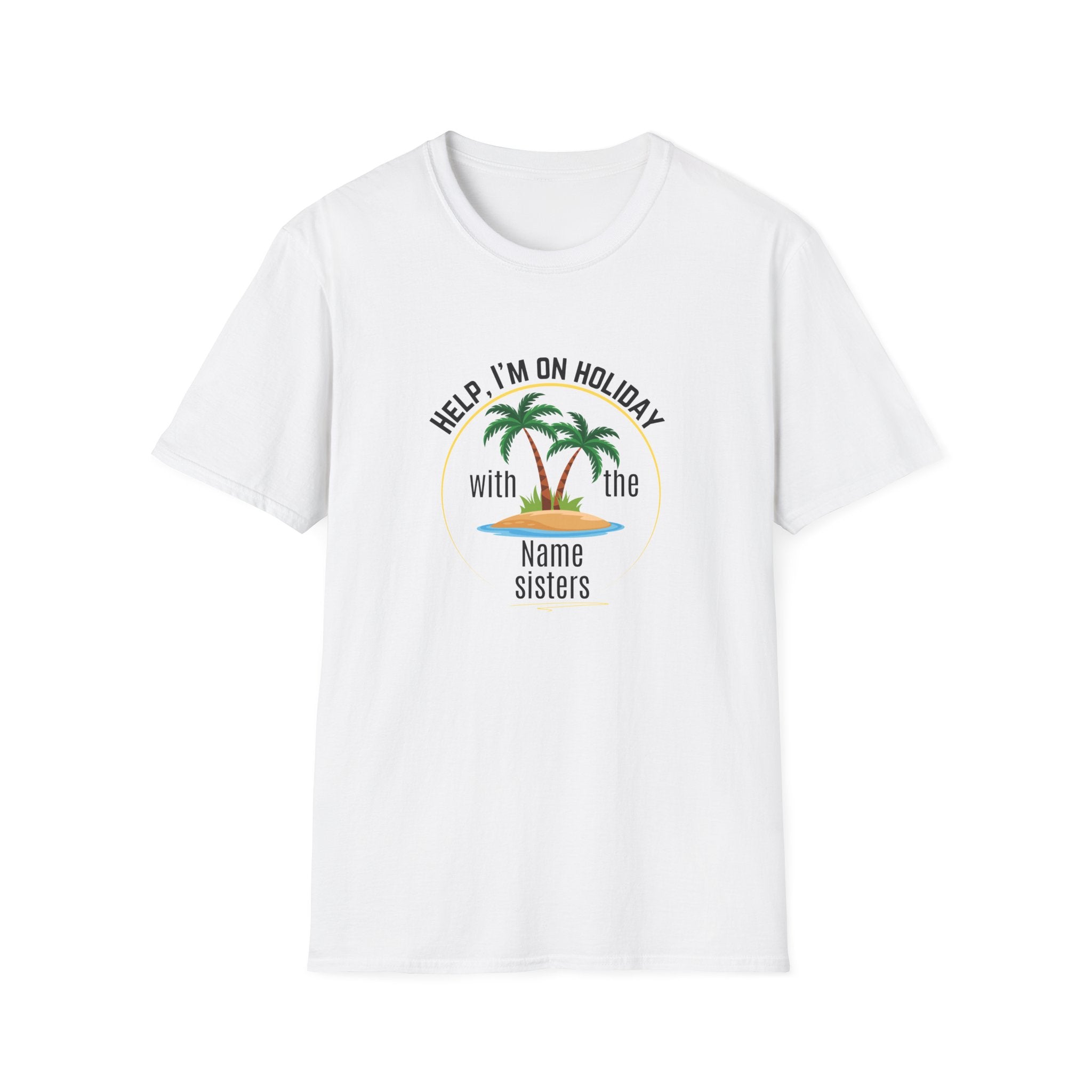 Vacation Palm T-Shirt - "Help, I'm On Holiday" Personalised Tee