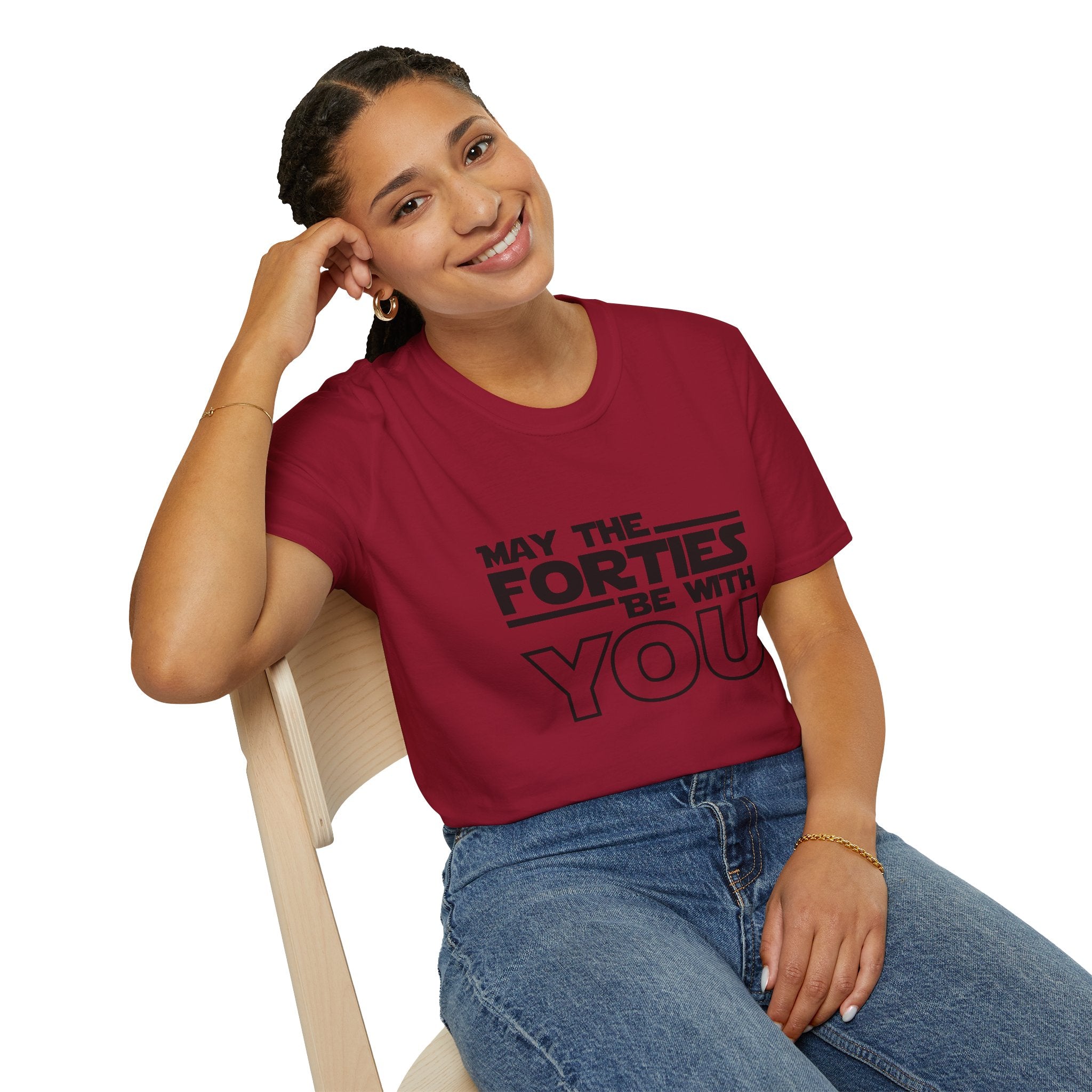 Forties Birthday Tee "May the Forties Be With You" 40th Birthday Shirt